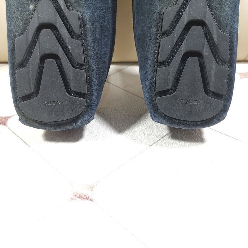 Gucci Gucci Blue Suede Loafers for Men - Size US 8.5 / EU 41-42 - 5 Thumbnail