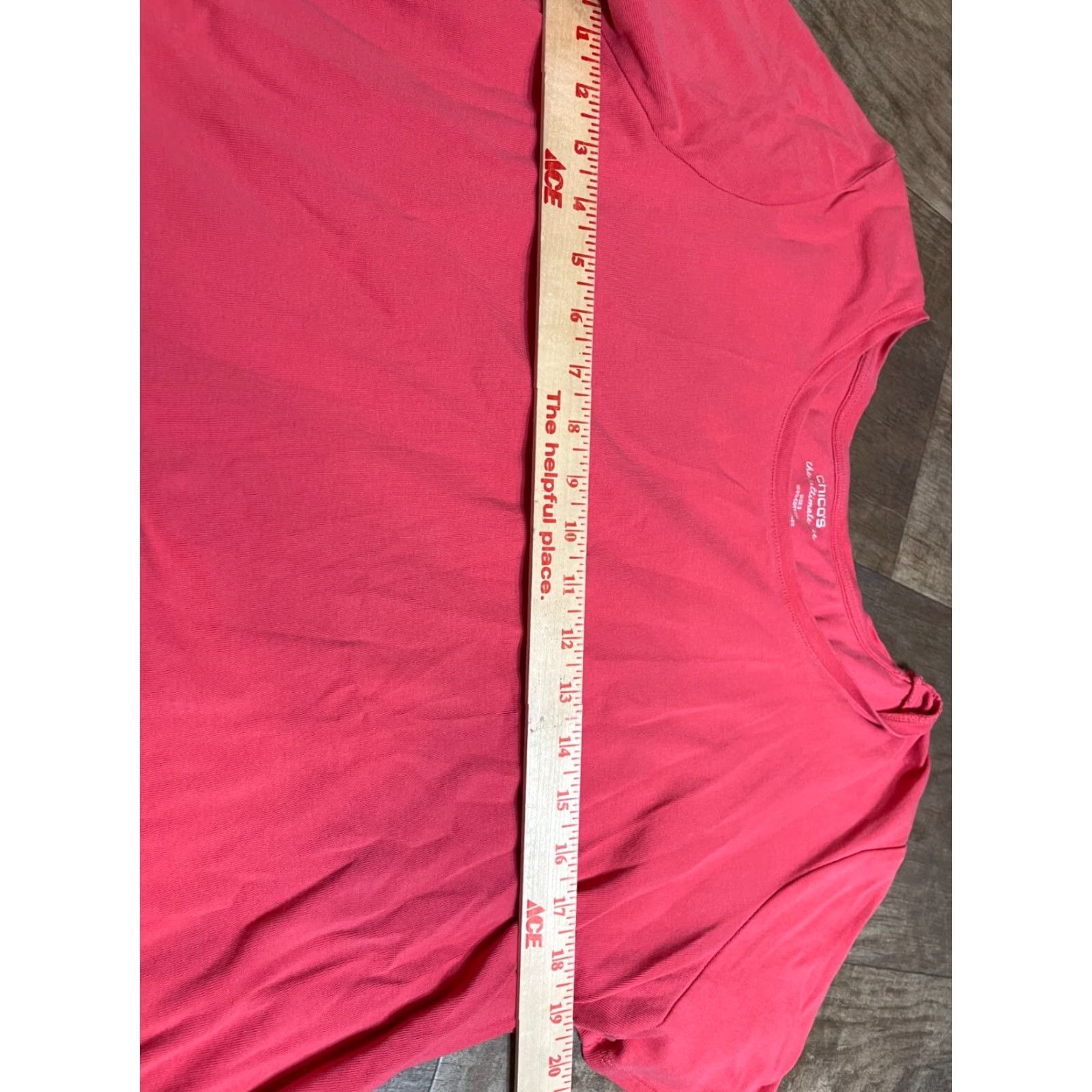 Vintage Chico's Shirt Top Womens Size 3 Pink Short Sleeve Tiny Hole Discounted Size XS / US 0-2 / IT 36-38 - 3 Thumbnail
