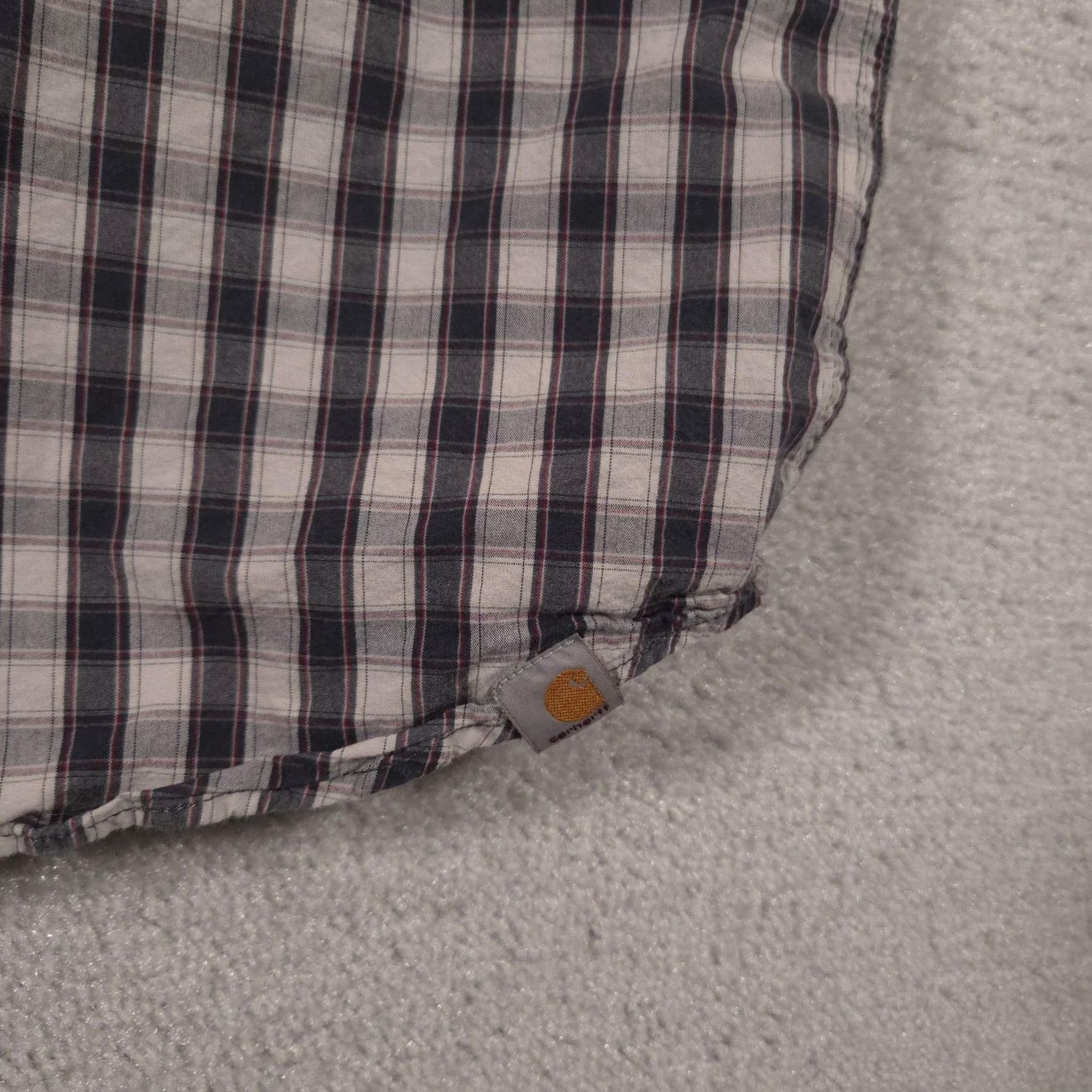 Carhartt Carhartt Shirt Mens L Gray Plaid Button Down Short Sleeve Workwear Logo Embroidered Pocket Button-Up Relaxed Fit Size US L / EU 52-54 / 3 - 5 Thumbnail