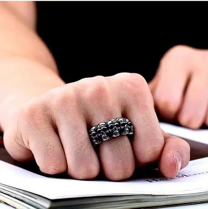 Jewelry Y2K Surround Skull Ring Size ONE SIZE - 5 Thumbnail