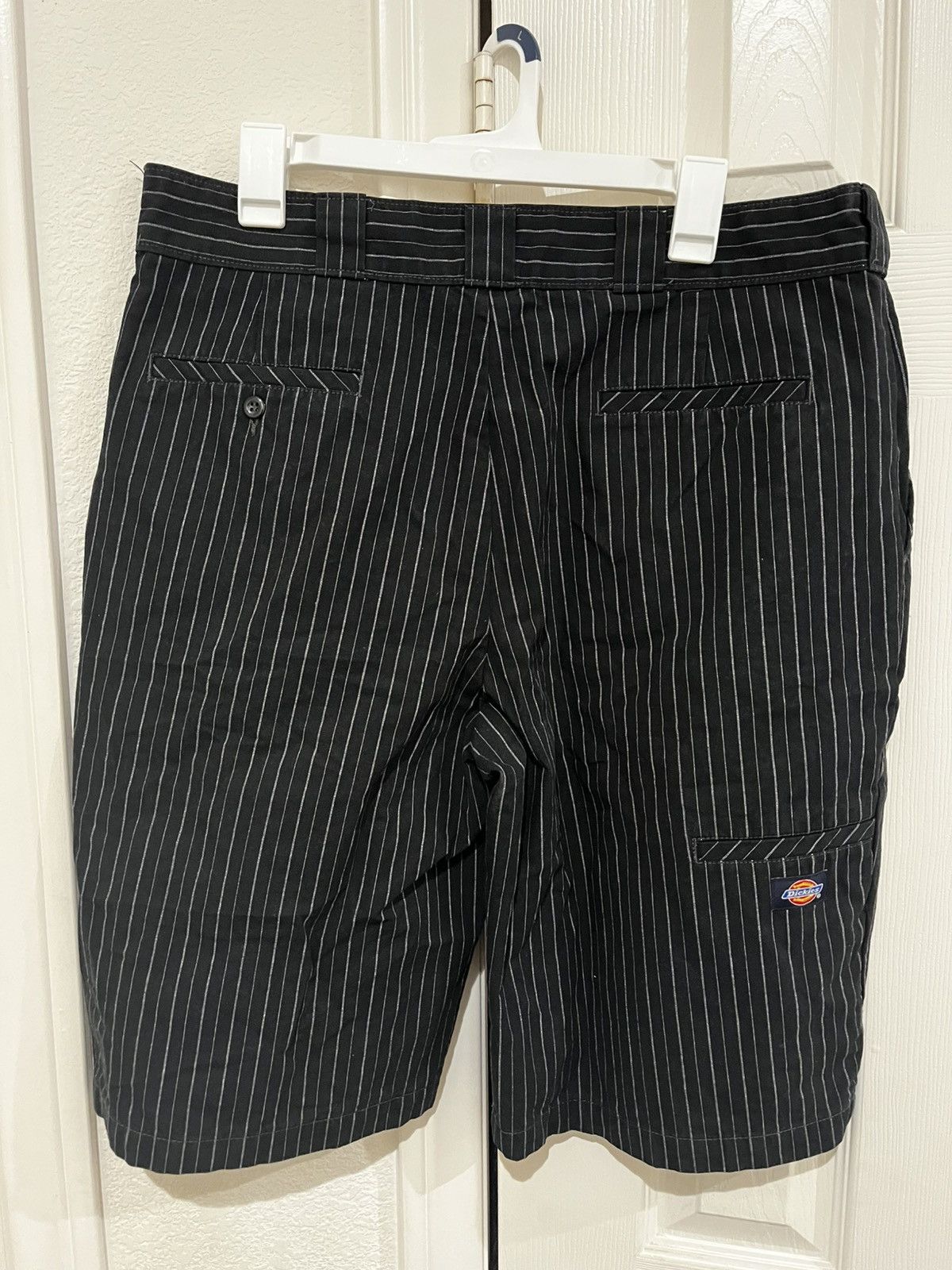 Dickies × Vintage Vintage Dickies Pinstripe Black and White Work Shorts Size US 36 / EU 52 - 1 Thumbnail