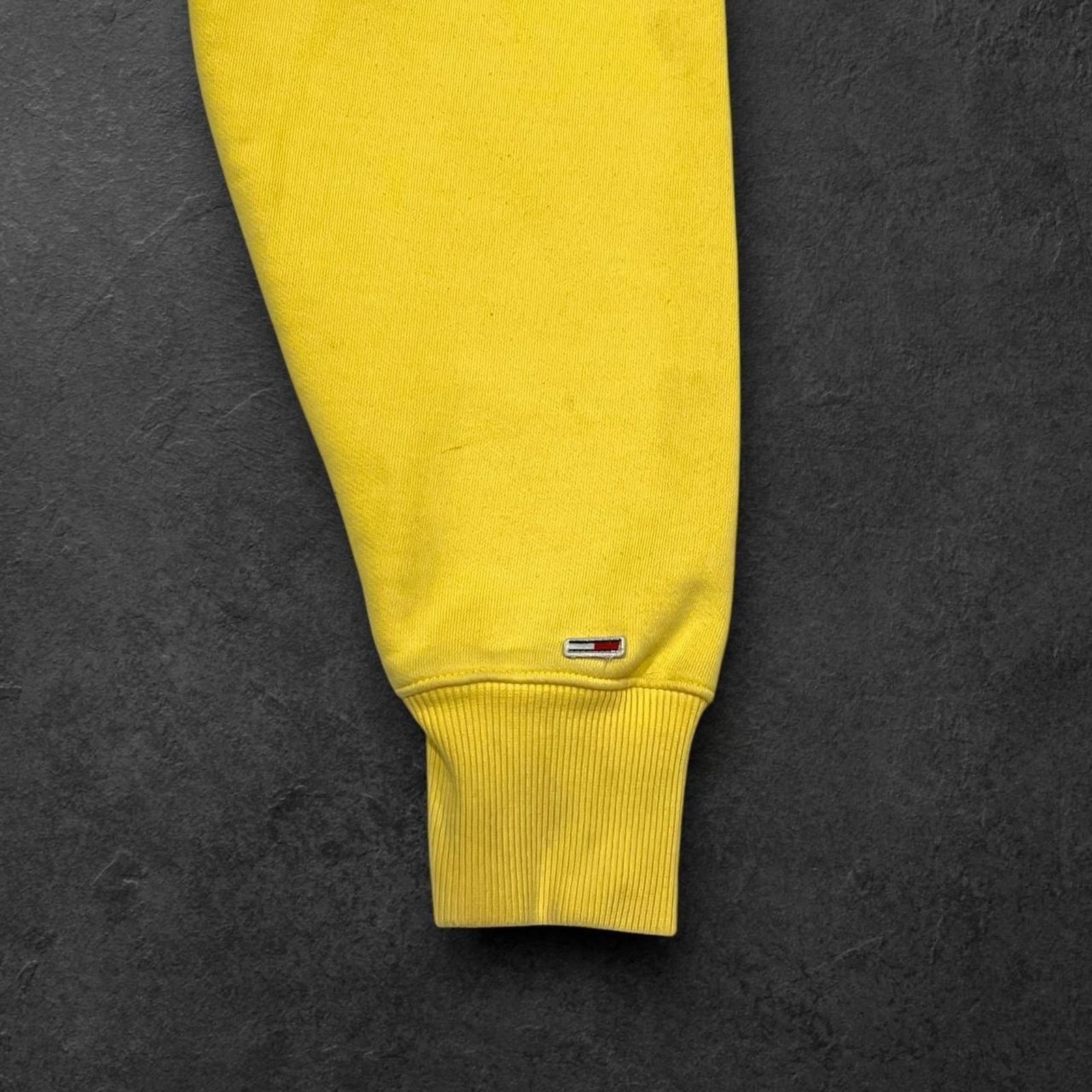 Tommy Hilfiger Tommy Jeans Vintage Yellow Hoodie w/ Logo Embroidery Size US M / EU 48-50 / 2 - 4 Thumbnail