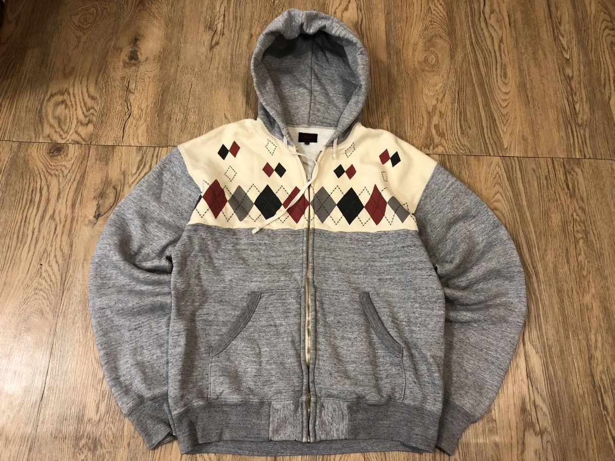 image of Real Japan Blues x Rjb Zip Up Hoodie in Grey, Men's (Size Medium)