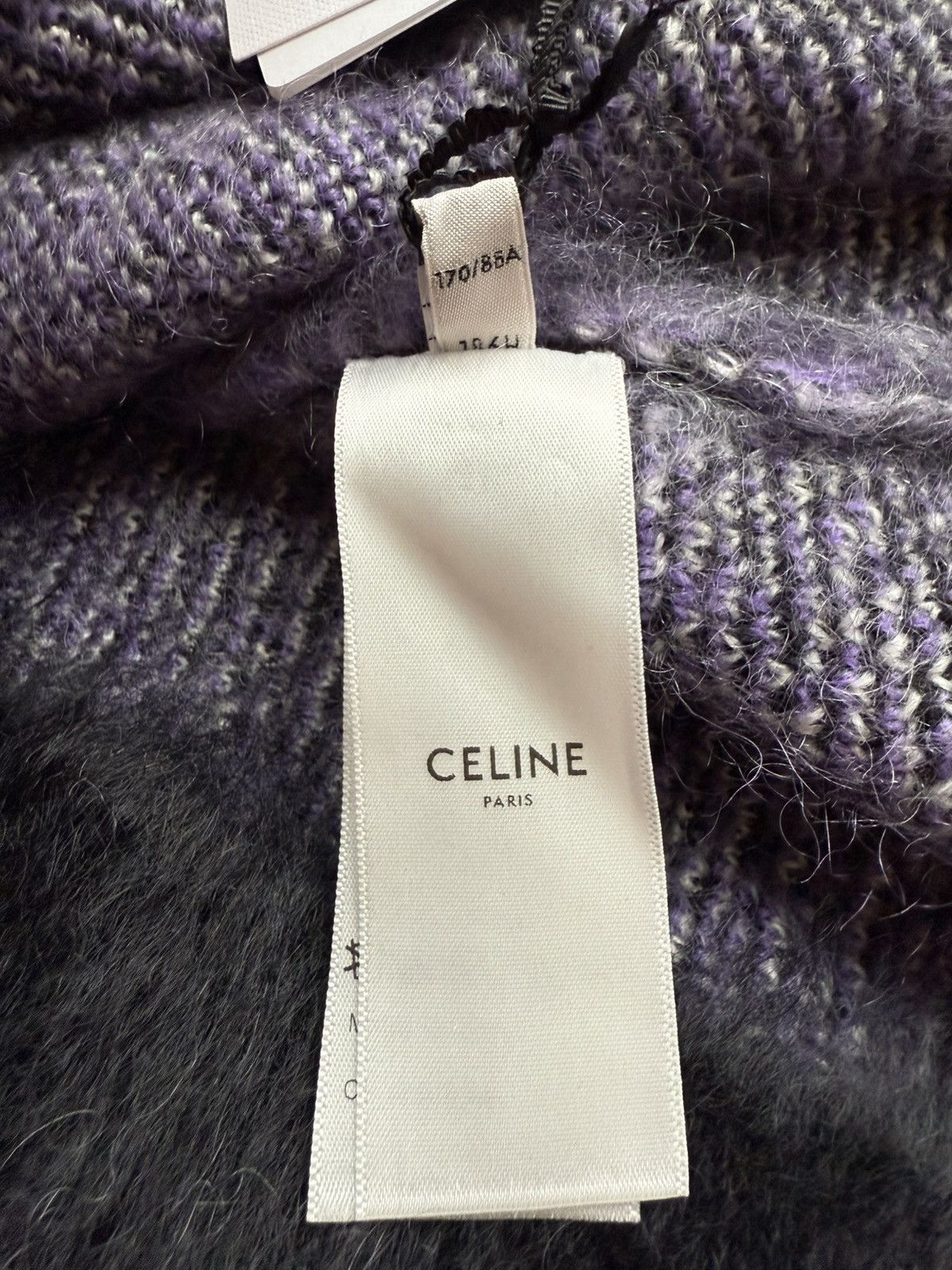 Celine $1.4k FW22 Celine argyle mohair blend fuzzy sweater M Hedi Size US M / EU 48-50 / 2 - 12 Thumbnail