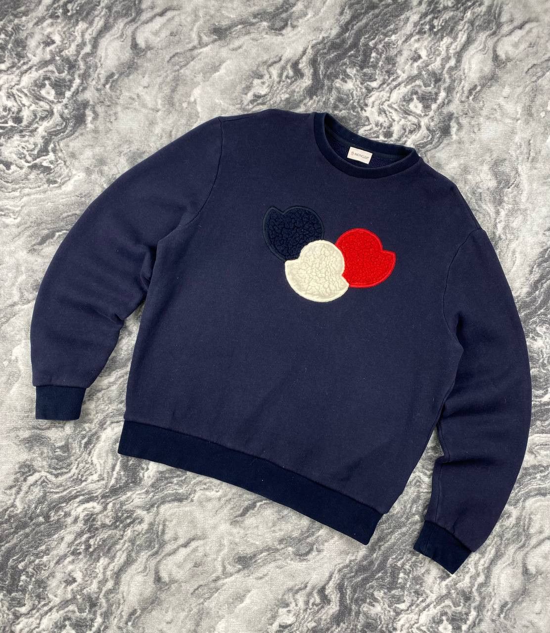Moncler Moncler Maglia Girocollo Sweatshirt Big Logo Men Size XL Size US XL / EU 56 / 4 - 1 Thumbnail