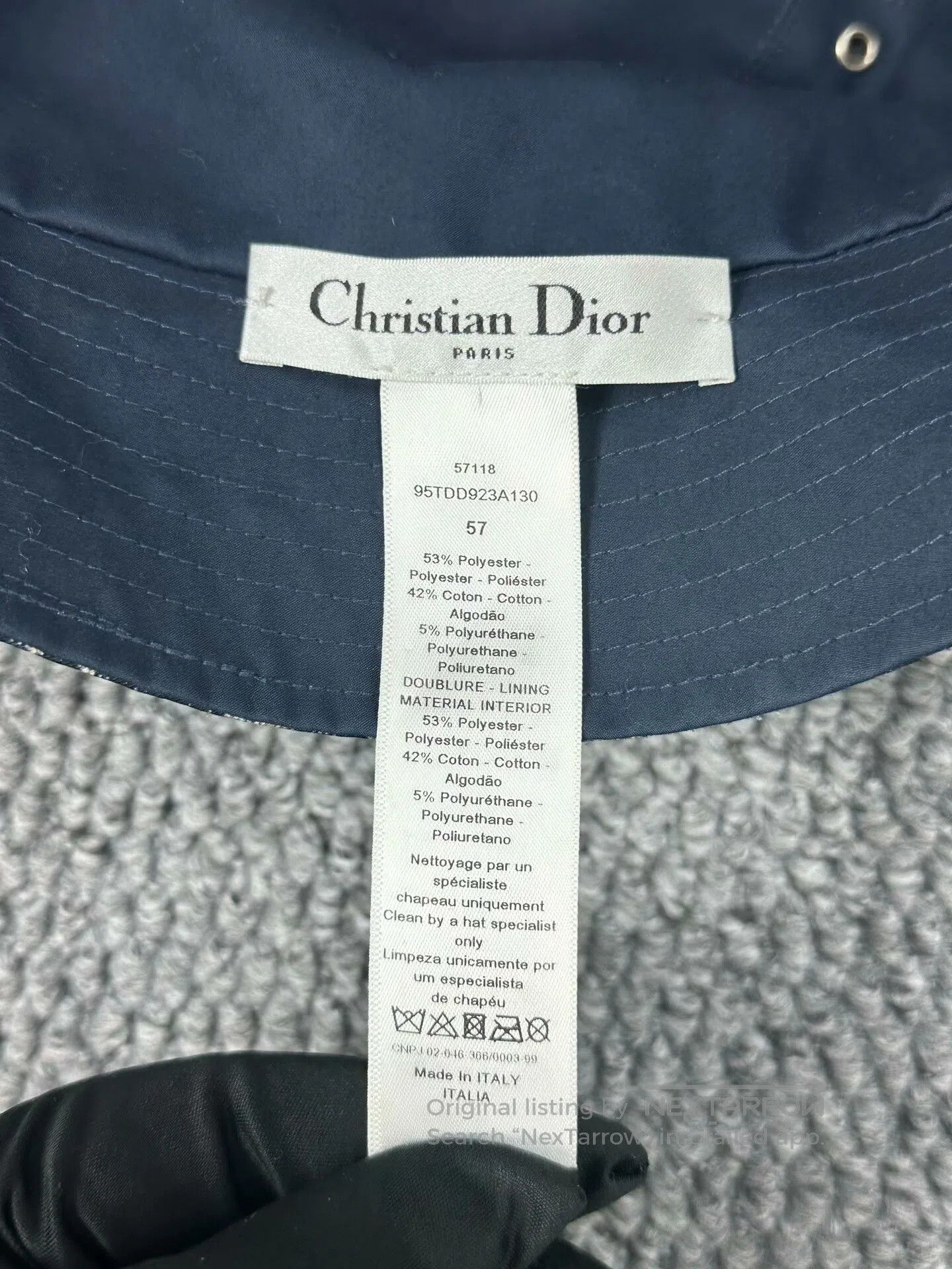 Dior Dior size 57 Double-sided Full Print Monogram Logo Fisherm Size ONE SIZE - 4 Thumbnail