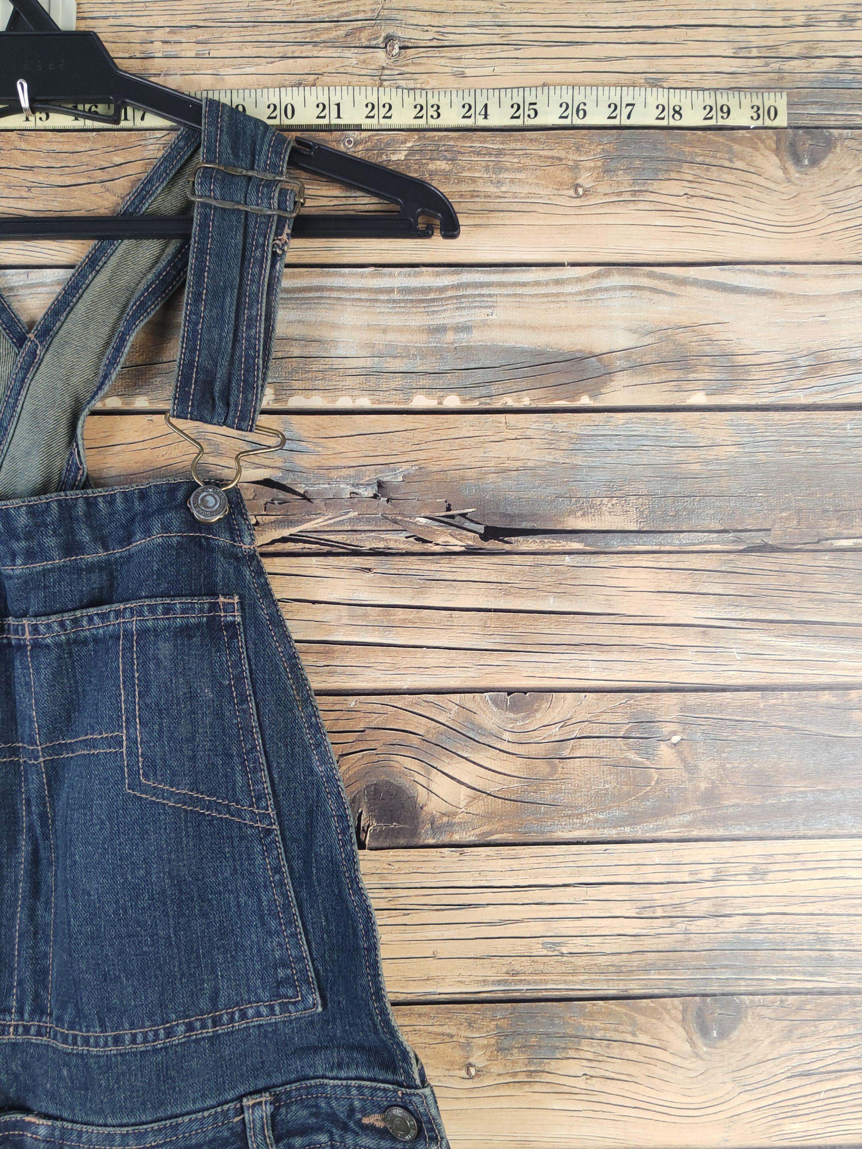 Japanese Brand DL Fazbee Dark Blue Denim Jumpsuits #1086 Size 30" / US 8 / IT 44 - 4 Thumbnail