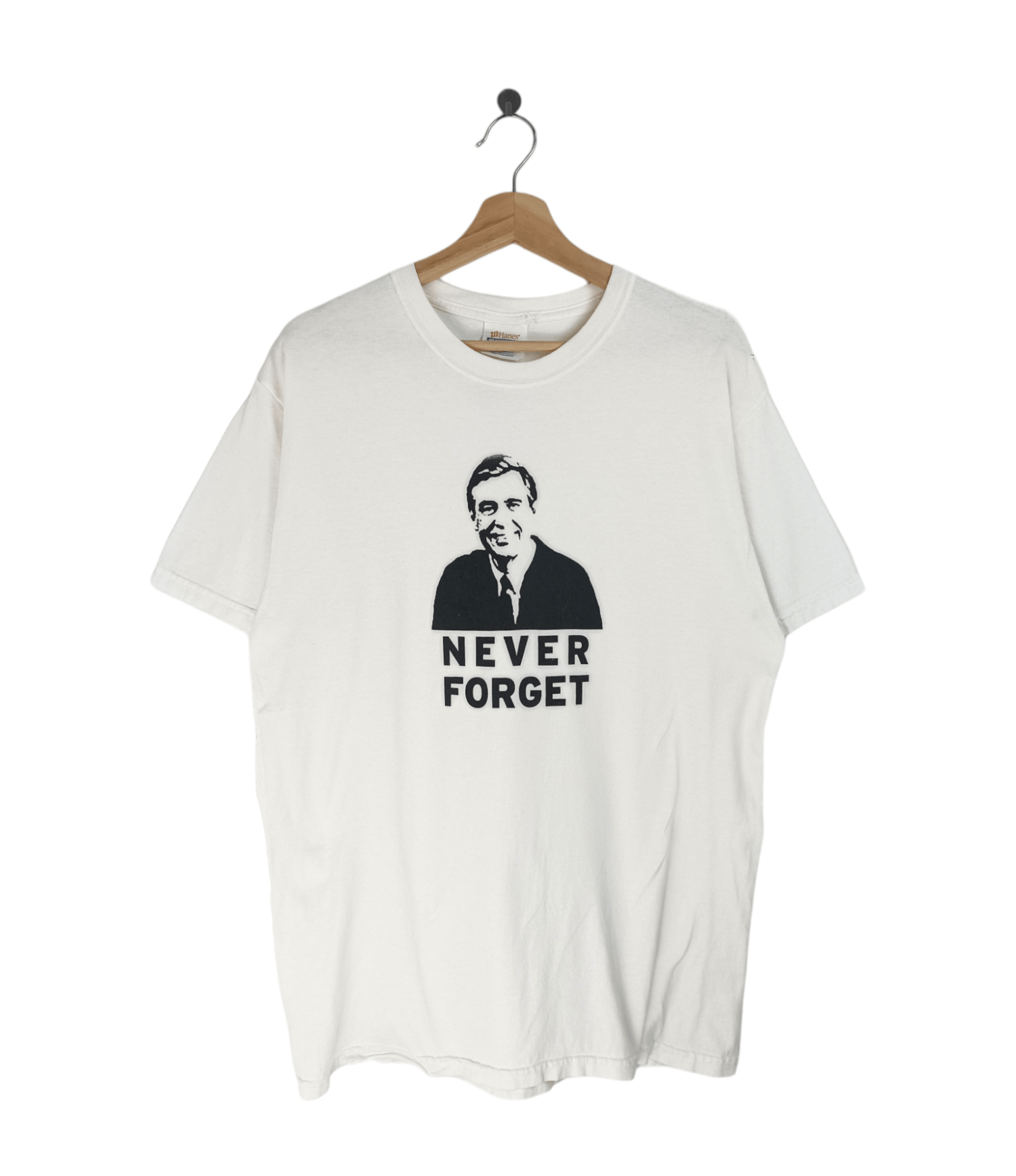 Vintage VINTAGE Y2K NEVER FORGET MISTER ROGERS ADULT HUMOR FUNNY TS Size US M / EU 48-50 / 2 - 1 Thumbnail