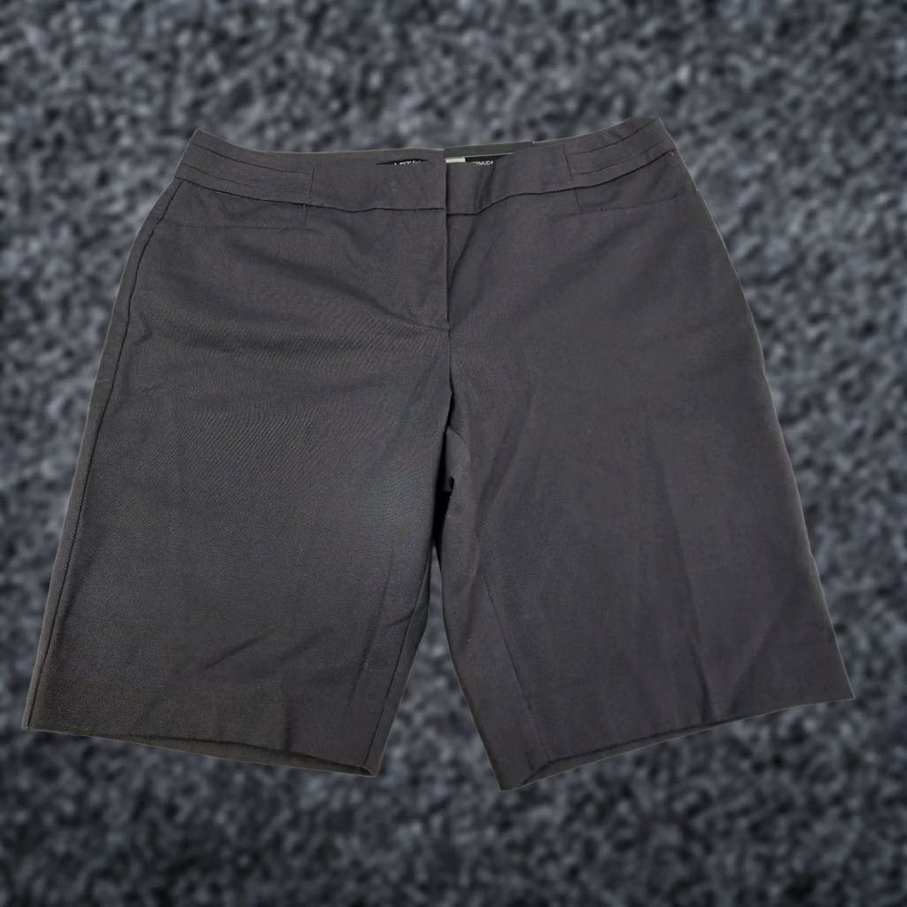 Apt. 9 NWT Apt. 9 Womens Bermuda Shorts Size 10 Brown Solid 10" Inseam Button Zipper Flat Front Straight Rise Mid-City Summer Casual Womens Size 32" / US 10 / IT 46 - 1 Thumbnail