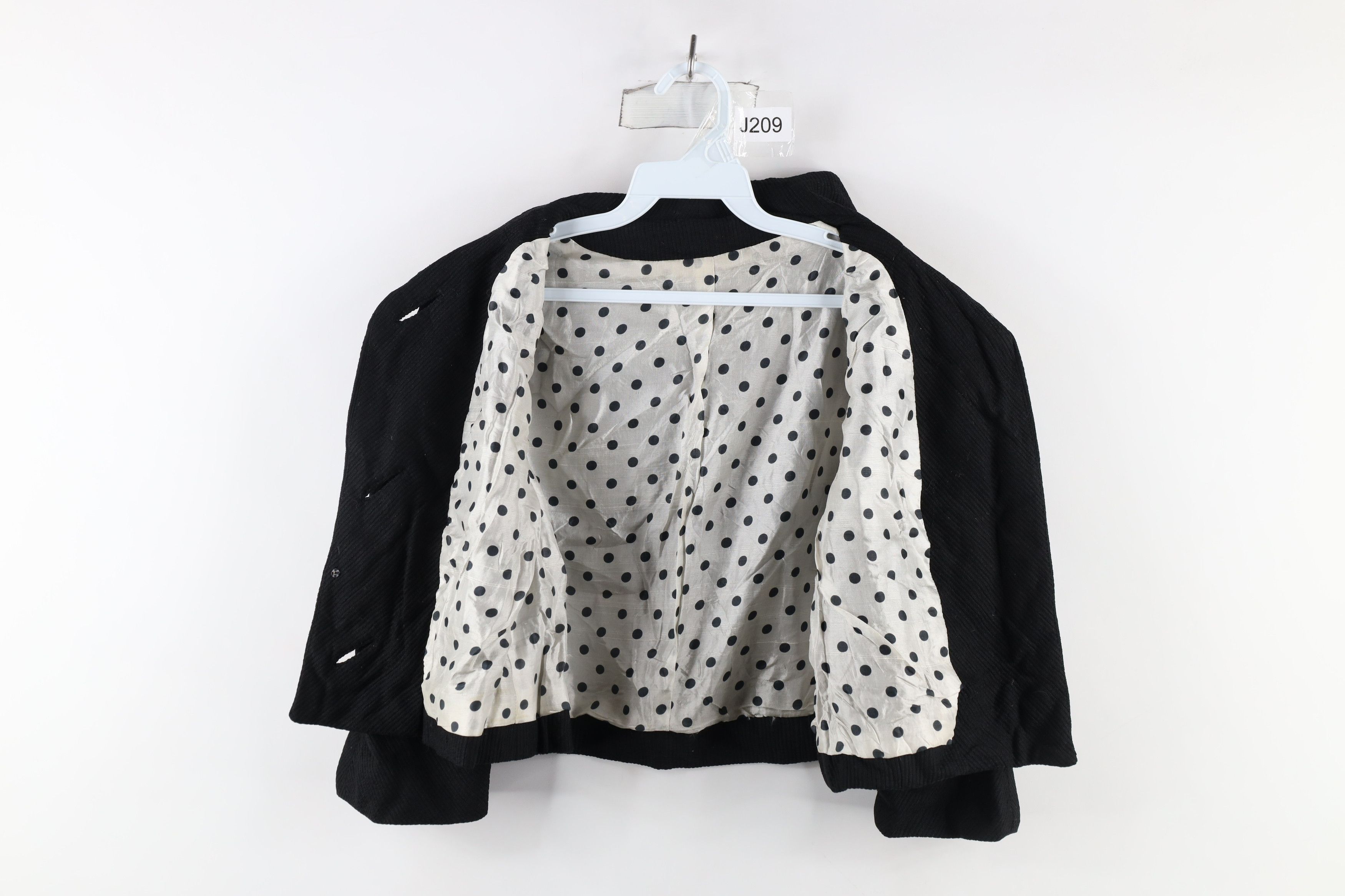Vintage Vintage 60s 70s Streetwear Big Button Blazer Jacket Black Size S / US 4 / IT 40 - 5 Thumbnail