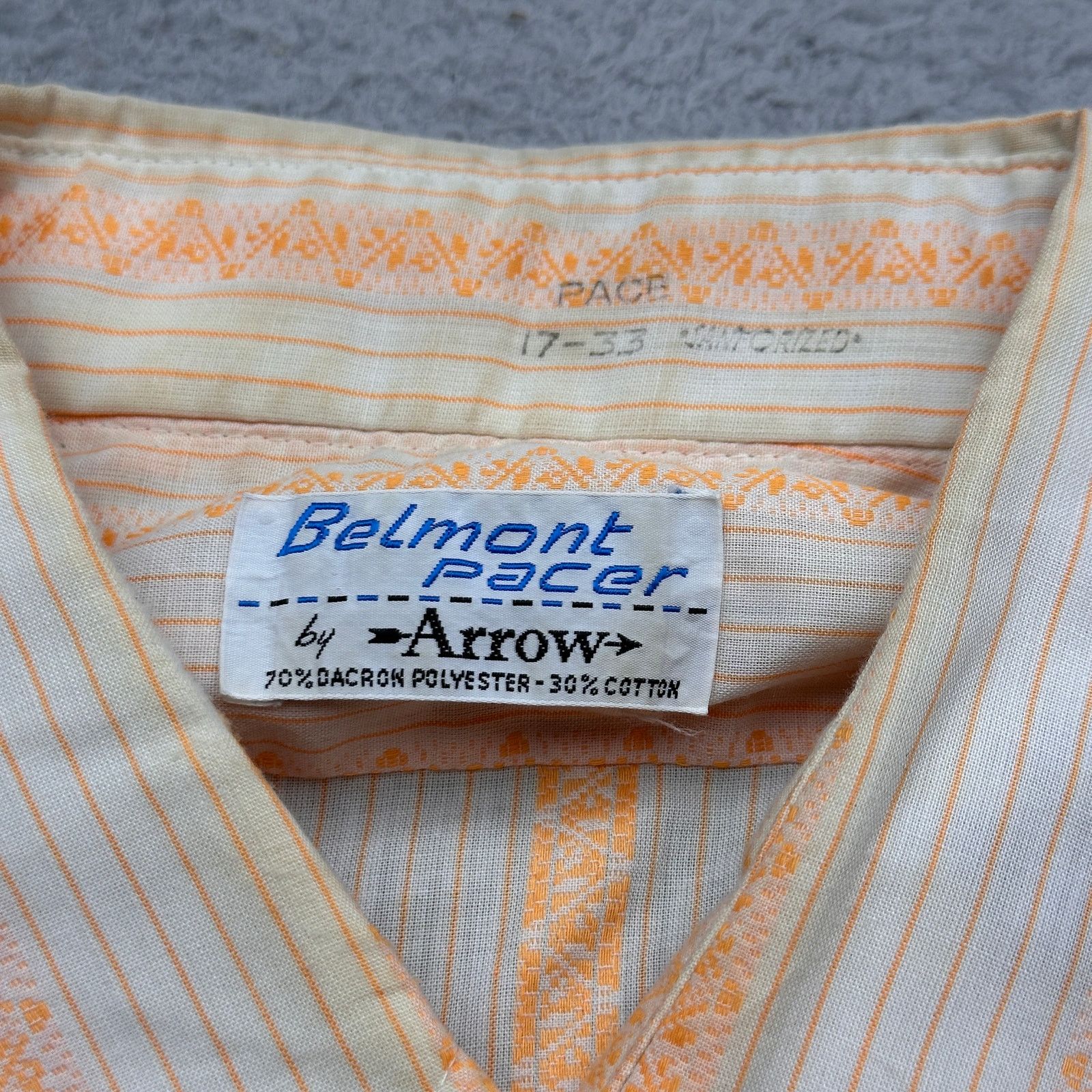 Arrow Vintage 70s Arrow Sanforized Button Shirt Mens 17 XL Size US XL / EU 56 / 4 - 2 Thumbnail