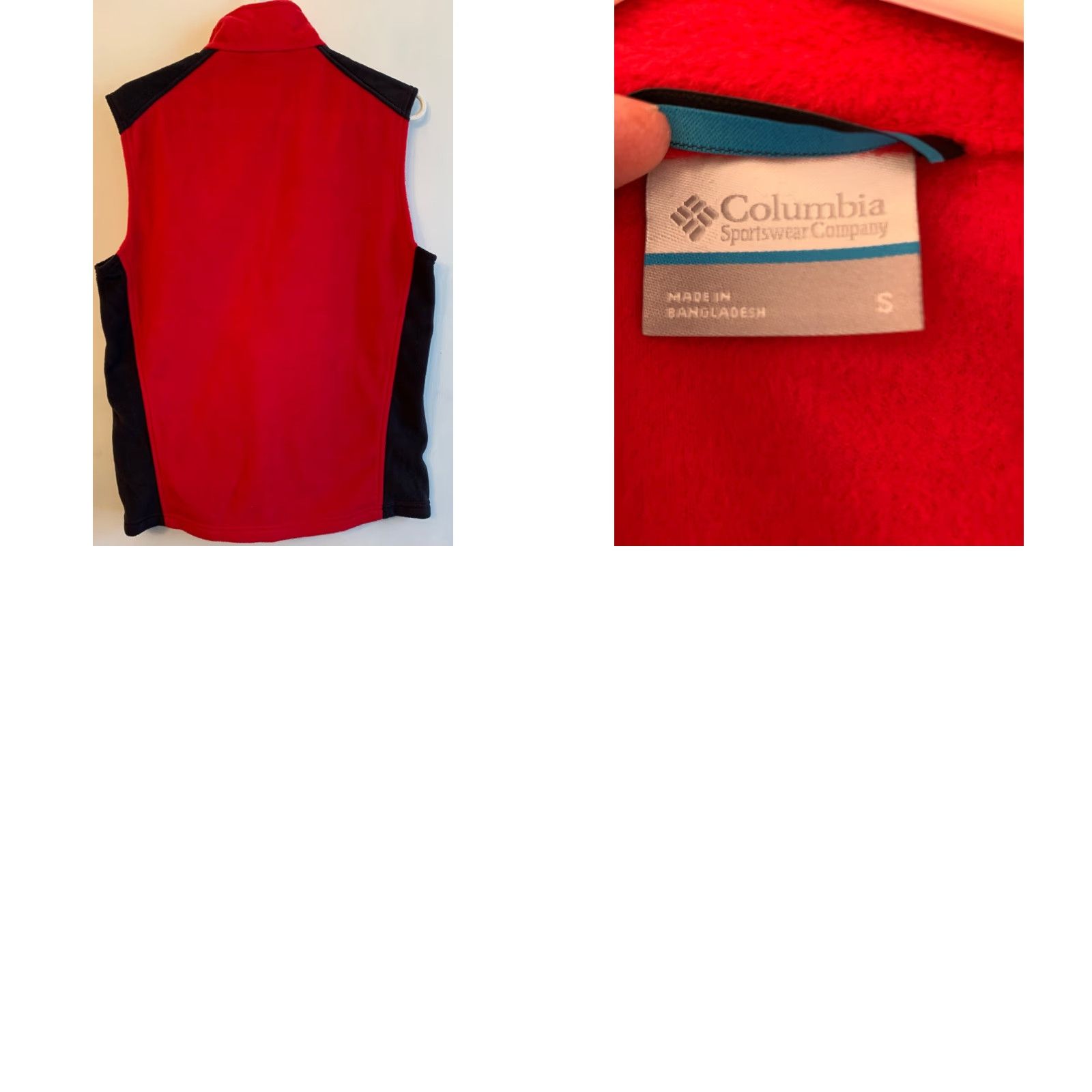 Vintage Columbia Men's Small Red Gray Fleece Zip Up Vest New NWT Outerwear Size US S / EU 44-46 / 1 - 8 Thumbnail