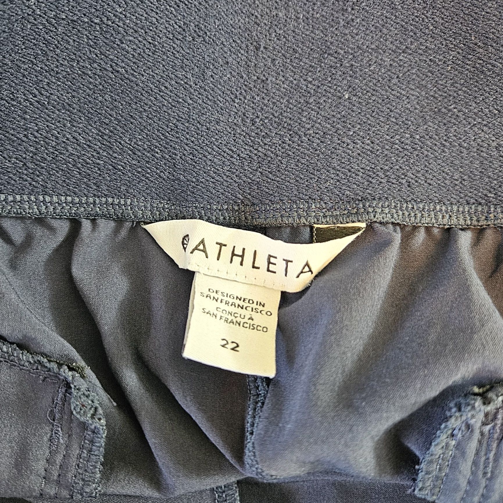 Athleta Athleta Womens Brooklyn Heights Wide Leg Pants Sz 22 Blue Pull On Zip Pockets Size 40" / US 18 - 7 Thumbnail