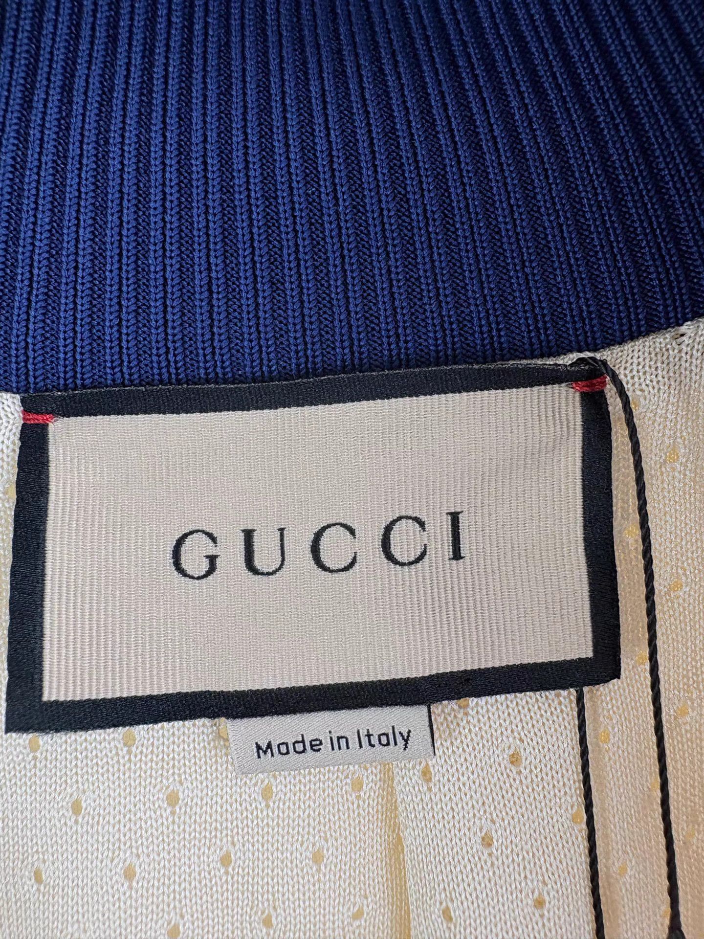 Gucci GUCCI White & Blue Color Block Zip Jacket Size US S / EU 44-46 / 1 - 4 Thumbnail