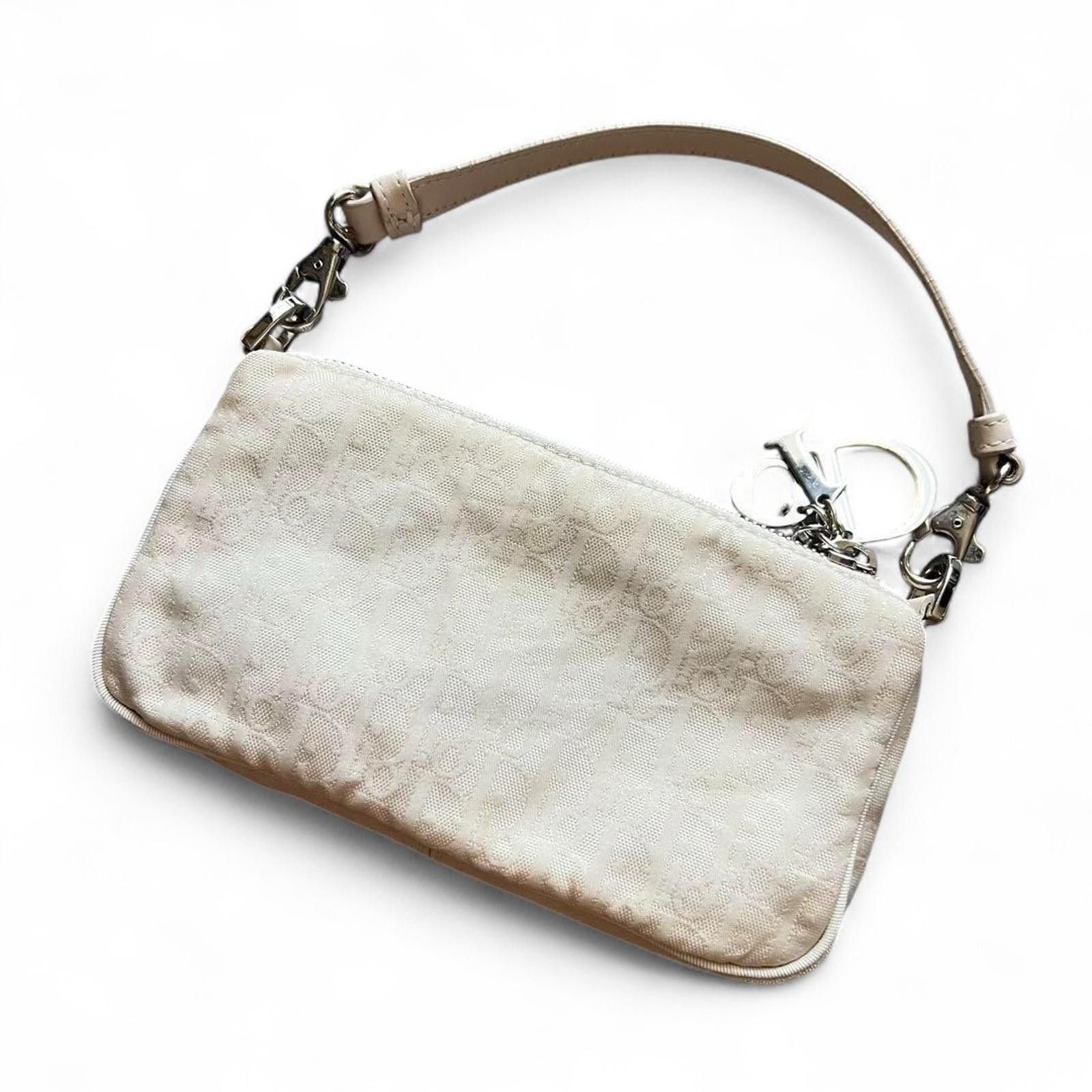 Christian Dior Monsieur Dior - White Monogram Shoulder Bag with Silver Hardware Size ONE SIZE - 2 Thumbnail