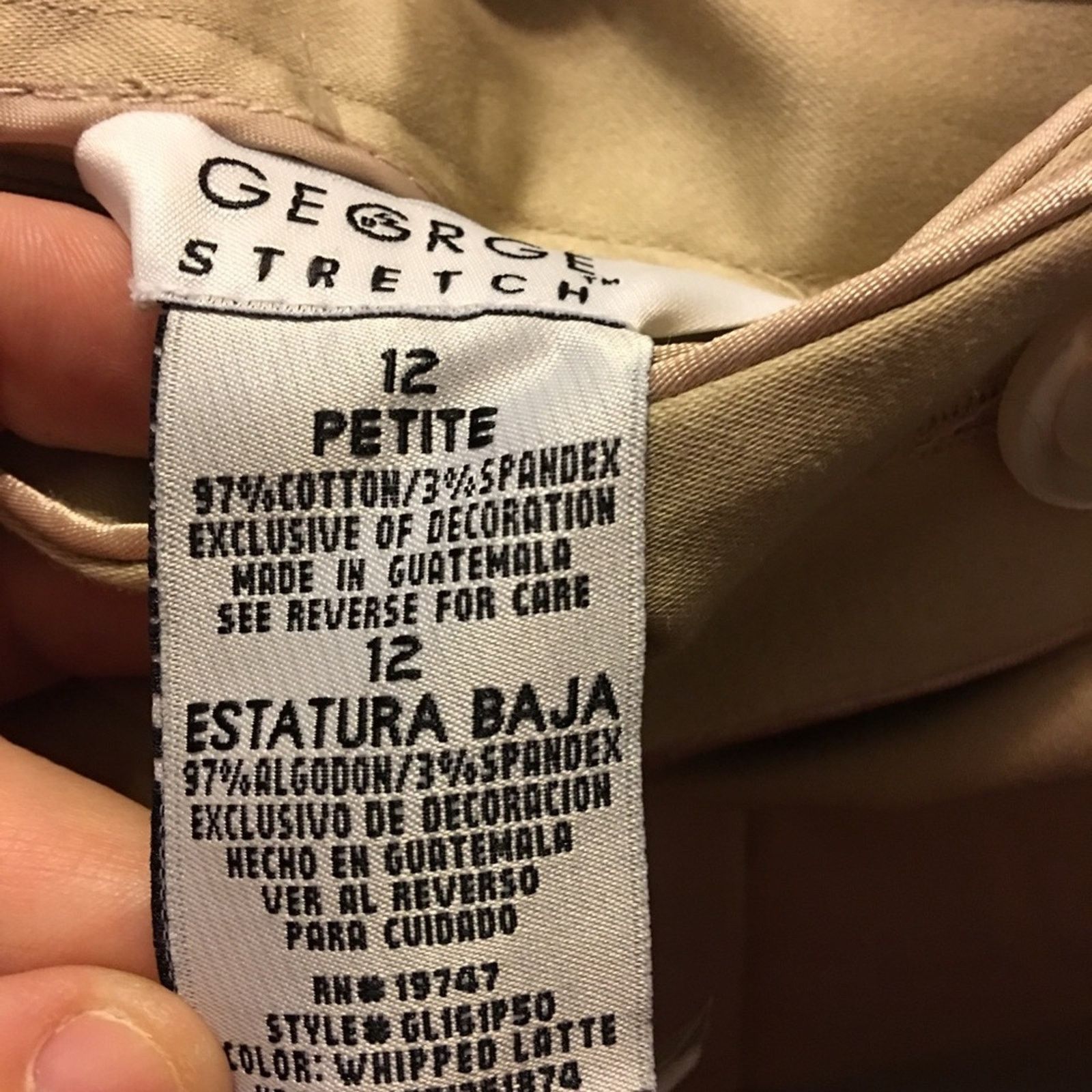 George George stretch pant latte color NWT 12P Size 34" / US 12 / IT 48 - 5 Thumbnail