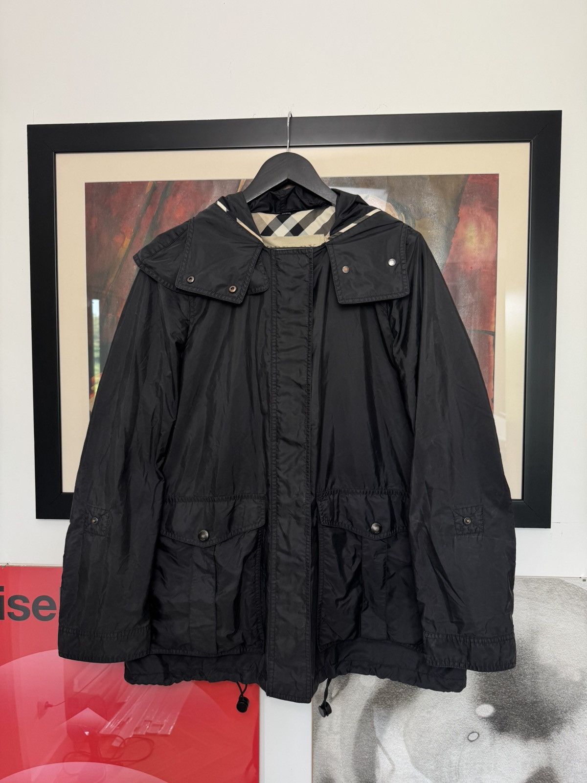 Burberry Burberry Brit Nylon Jacket Black Rare Casual Hype Novacheck Size L / US 10 / IT 46 - 1 Thumbnail