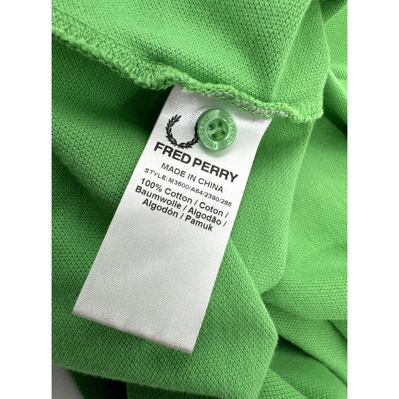 Fred Perry Fred Perry Polo Shirt Embroidered Slim M L Green Men Polo Slim Fit Adult Medium Mens Size US M / EU 48-50 / 2 - 6 Thumbnail