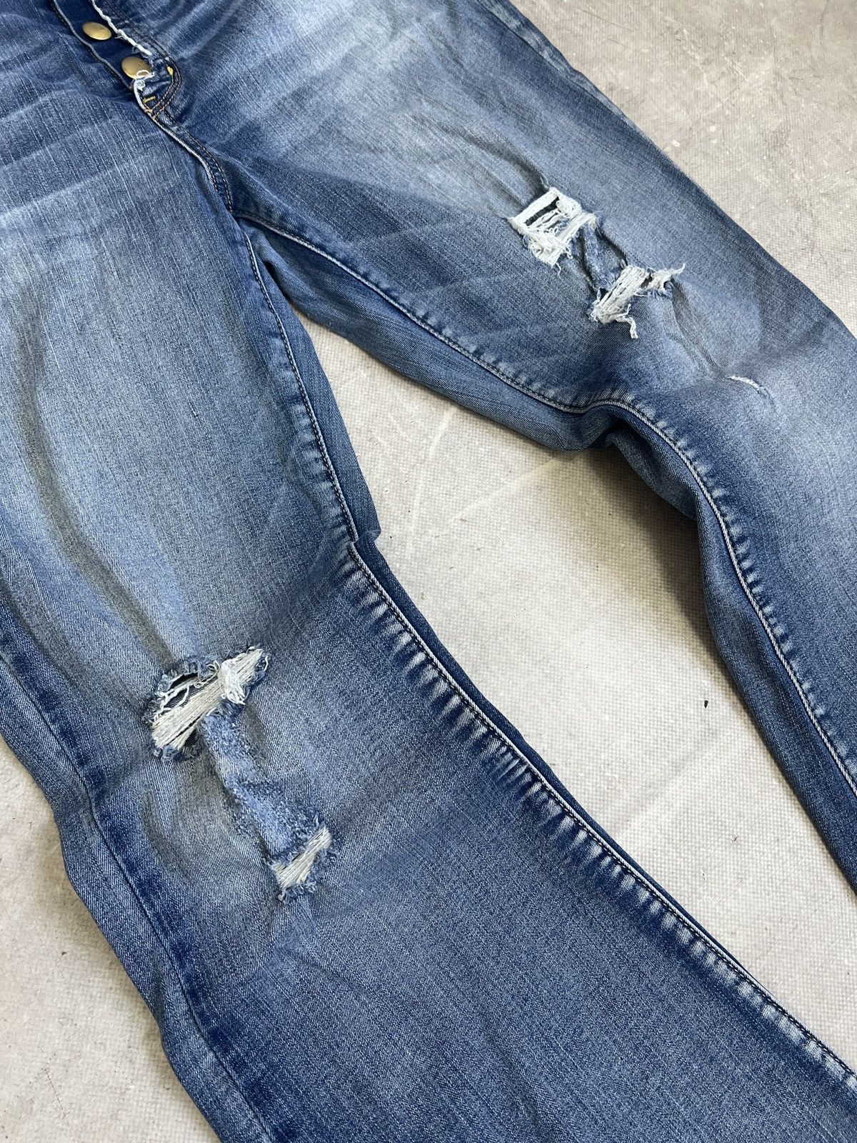 Junya Watanabe Denim distressed flared y2k jeans hype junya watanabe style Size US 35 - 3 Thumbnail