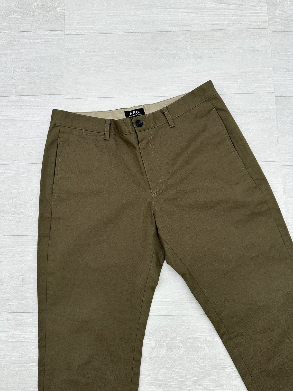 A.P.C. A.P.C Green Classic Cotton-Gabardine Chinos Sz. 31 Size US 31 - 2 Thumbnail
