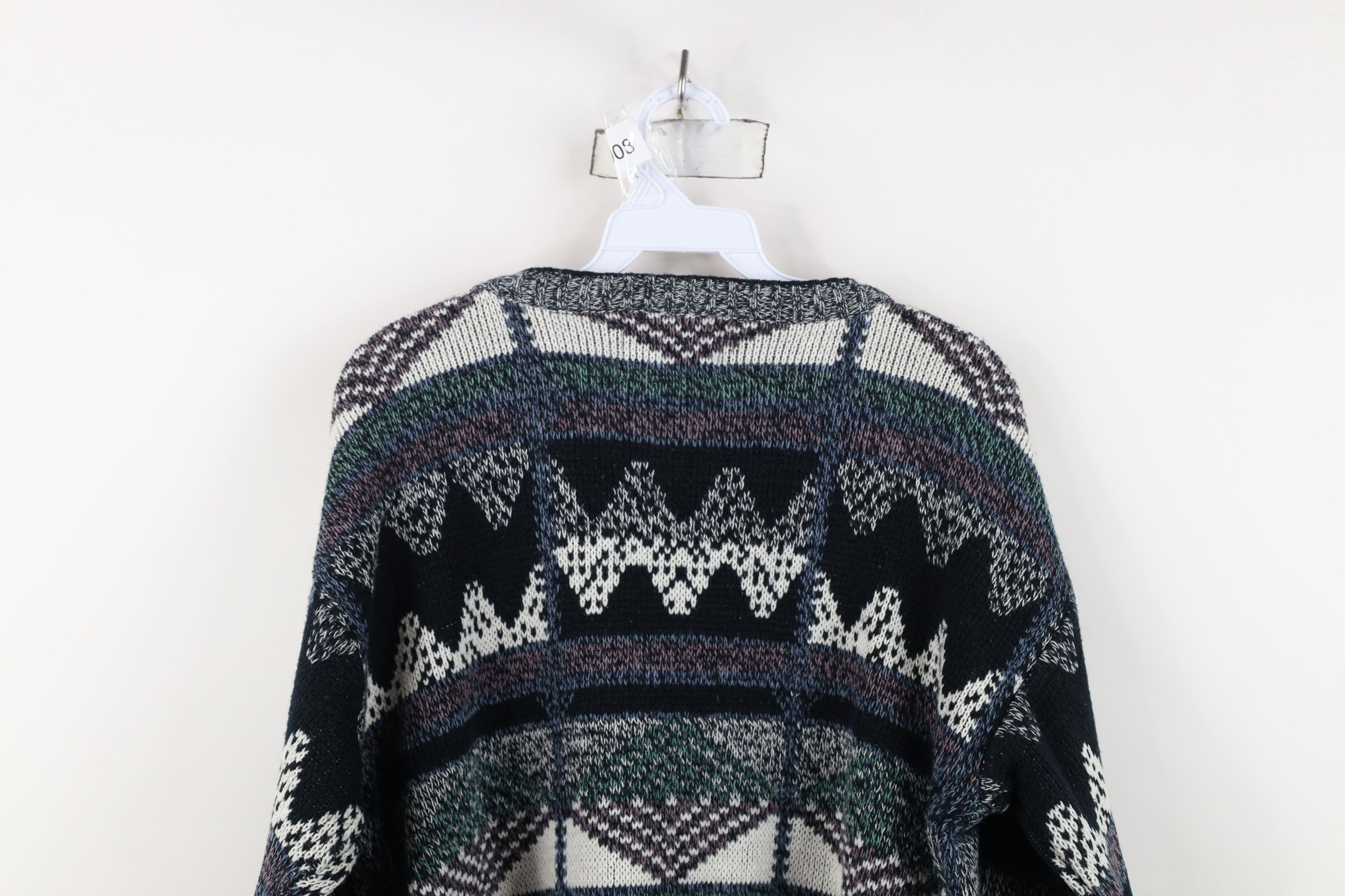 Vintage Vintage 90s Coogi Style Fair Isle Geometric Knit Sweater Size M / US 6-8 / IT 42-44 - 8 Thumbnail