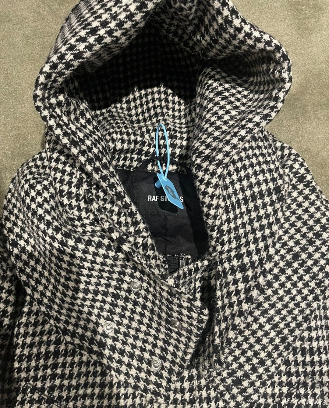 Raf Simons Raf Simons 18FW Black and White Checked Wool Parka Size US M / EU 48-50 / 2 - 2 Thumbnail
