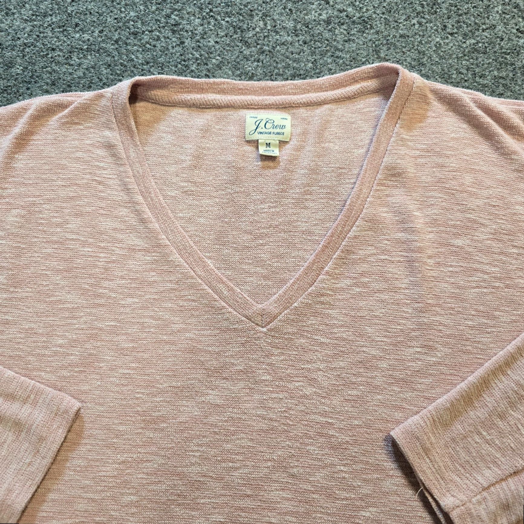 J.Crew J.CREW Sweater Women Medium Pink Knit V-Neck Long Sleeve Casual Vintage Size M / US 6-8 / IT 42-44 - 2 Thumbnail