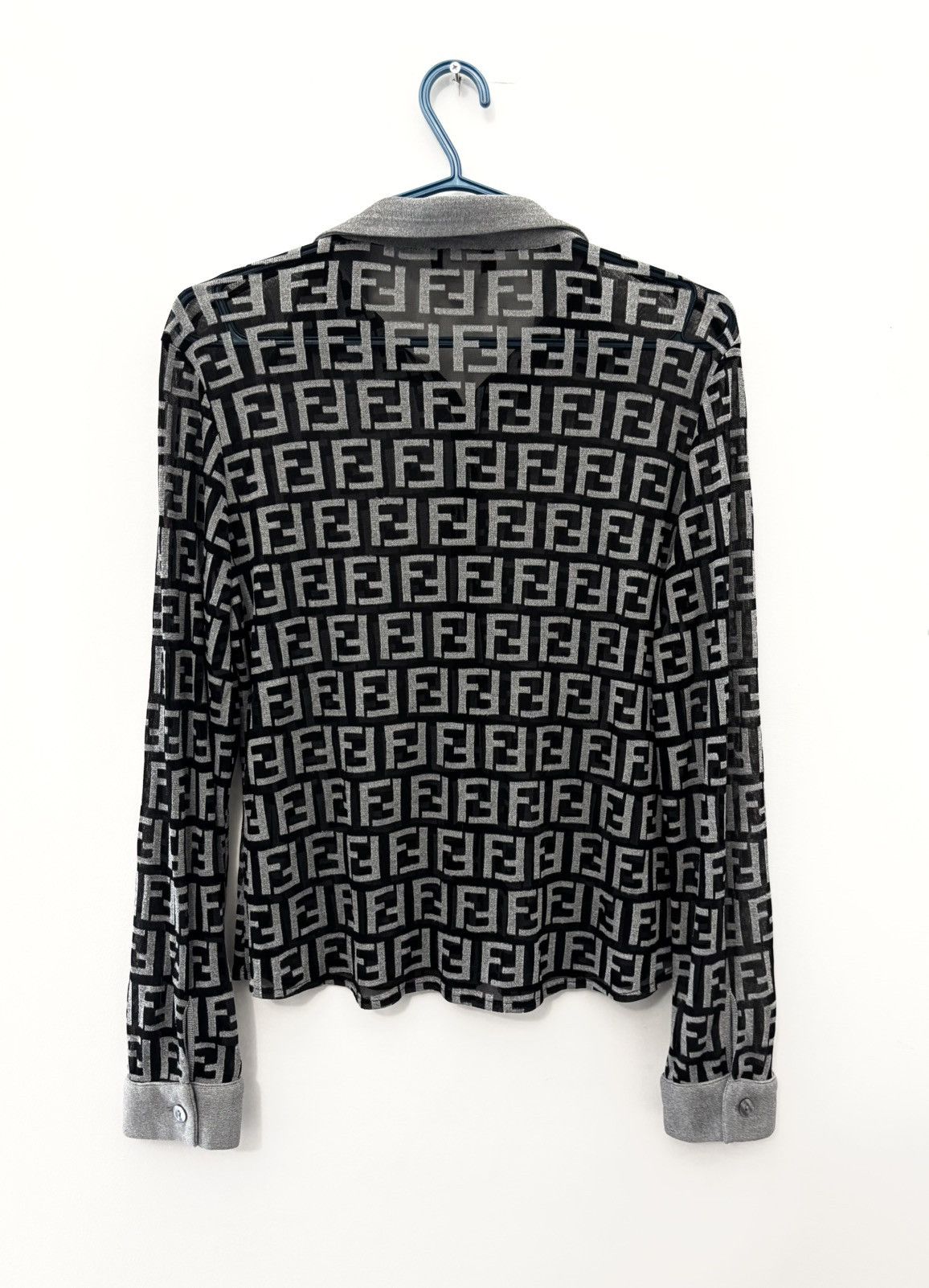 Fendi Vintage Fendi Monogram Mesh Shirt Size US M / EU 48-50 / 2 - 2 Thumbnail