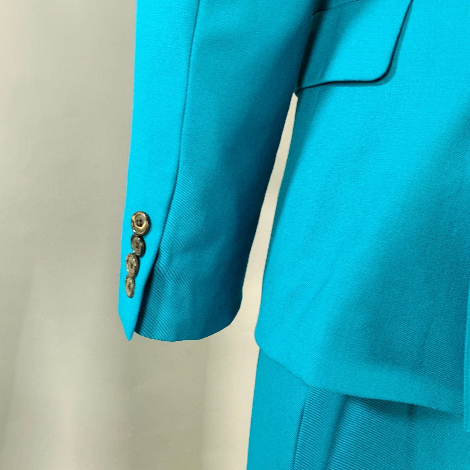 Paul Smith PAUL SMITH Size 36 Kensington Teal Wool Twill Suit Size 36R - 6 Thumbnail
