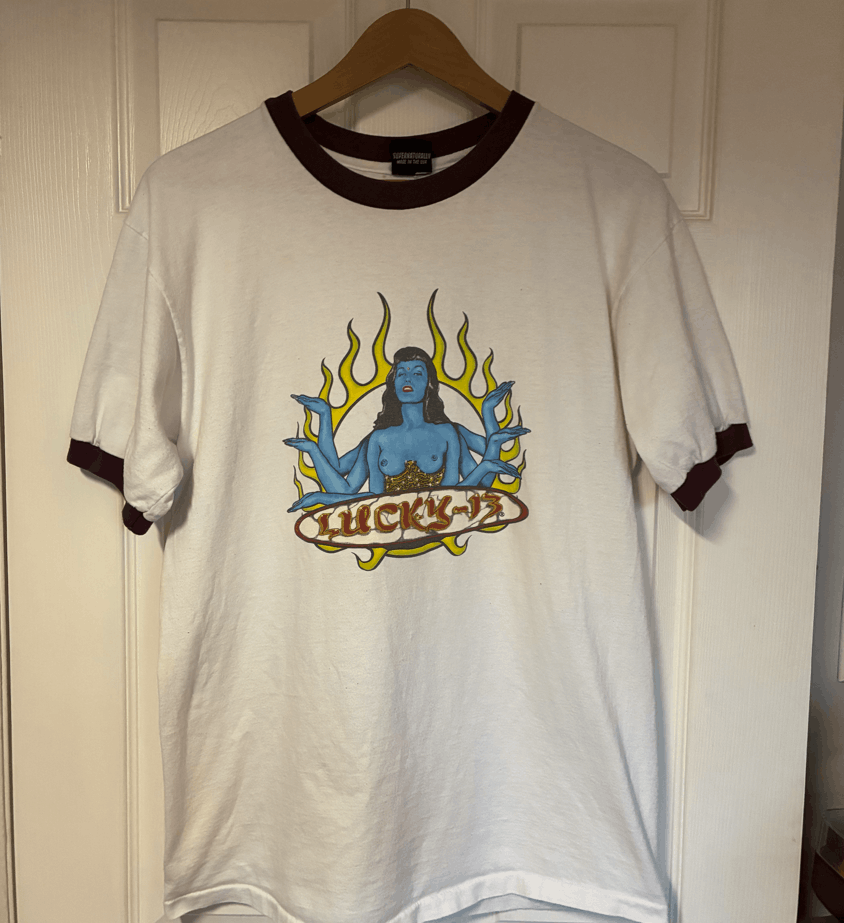 Vintage Vintage Lucky-13 Ringer Shirt Size US L / EU 52-54 / 3 - 1 Thumbnail