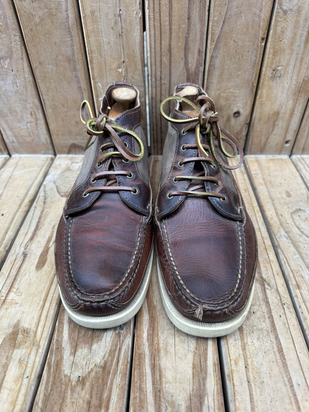 Red Wing Red Wing 9190 waxed Canvas leather chukka boots US 9 E UK 8 Size US 9 / EU 42 - 3 Thumbnail