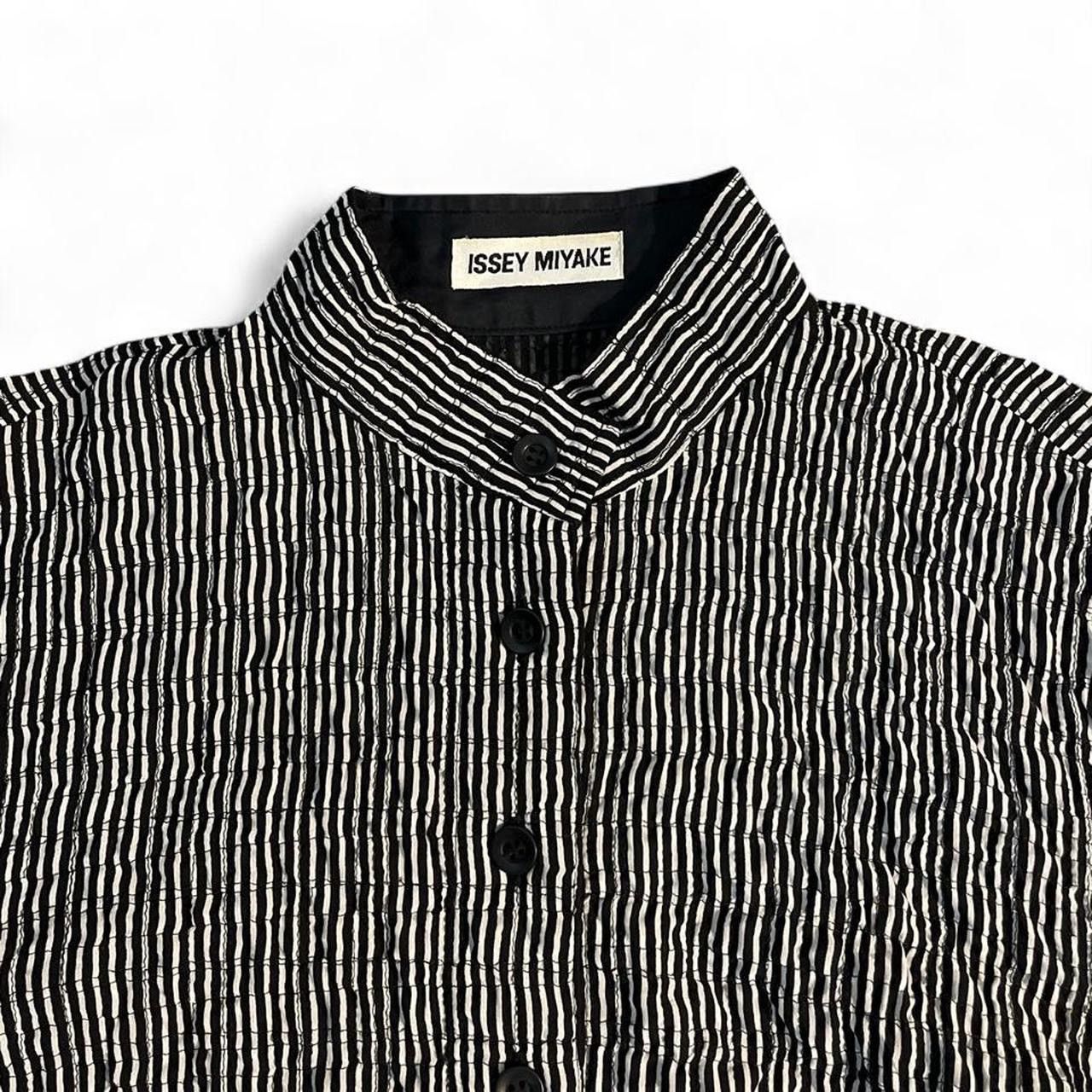 Issey Miyake Issey Miyake Crinkled Mandarin Collar Shirt Size US S / EU 44-46 / 1 - 2 Thumbnail