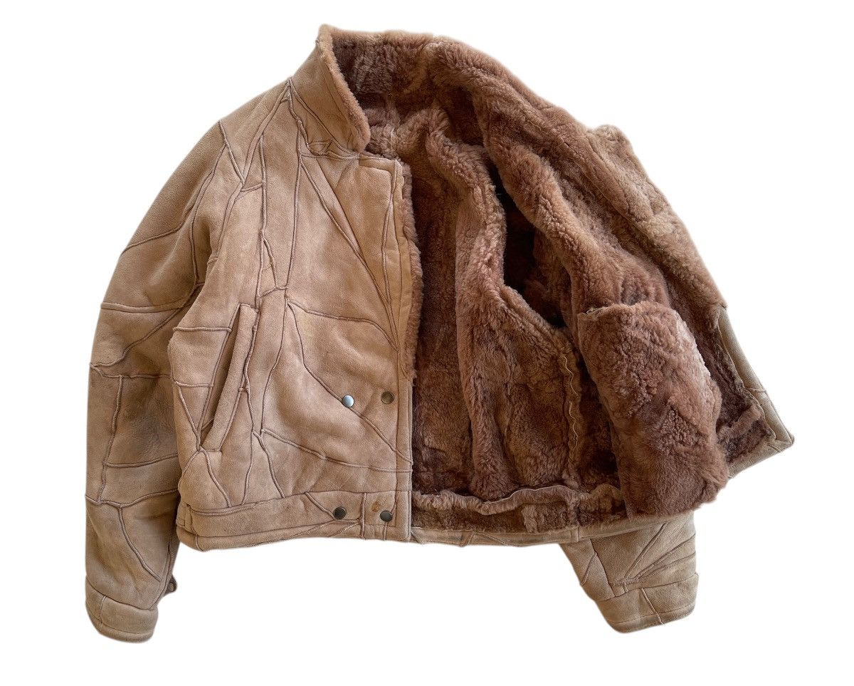 Vintage Patchwork Sheepskin Fur Cropped Jacket Size US M / EU 48-50 / 2 - 10 Thumbnail