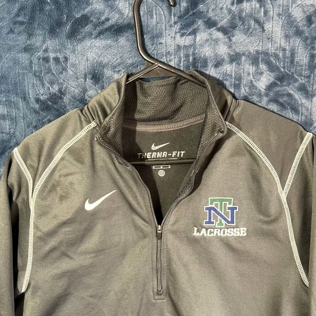 Nike Nike Therma Fit Gray New Trier Lacrosse Quarter Zip Pullover Sweater Men Size M Size US M / EU 48-50 / 2 - 3 Thumbnail