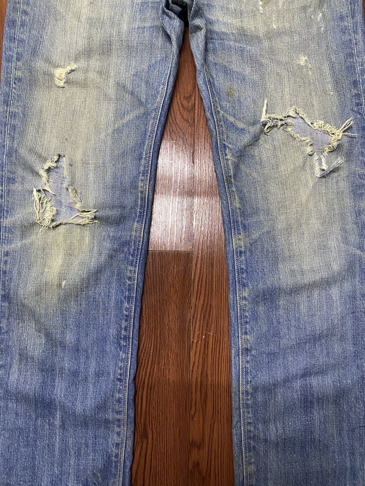 Japanese Brand Vintage Japan Nano Universe Dirty Mud Wash Distressed Jeans Size US 32 / EU 48 - 4 Thumbnail