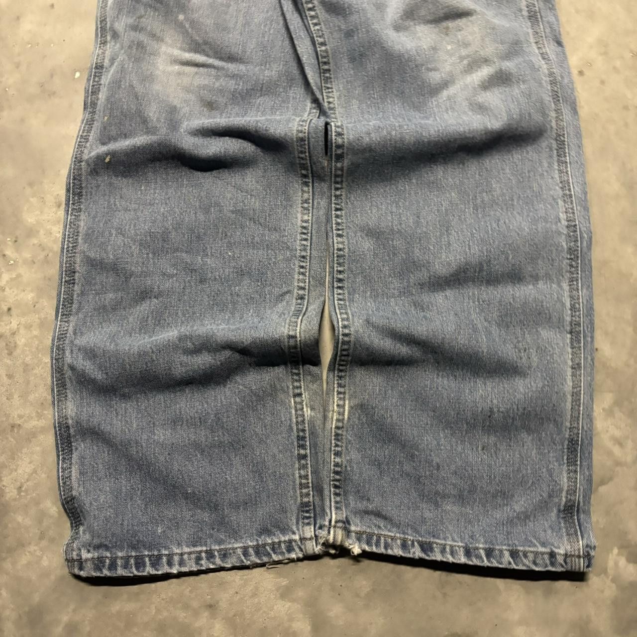 Japanese Brand × Vintage Crazy Vintage Y2K/2000s Baggy Light Wash Carpenter Skater Denim Jeans! Size US 34 / EU 50 - 6 Thumbnail