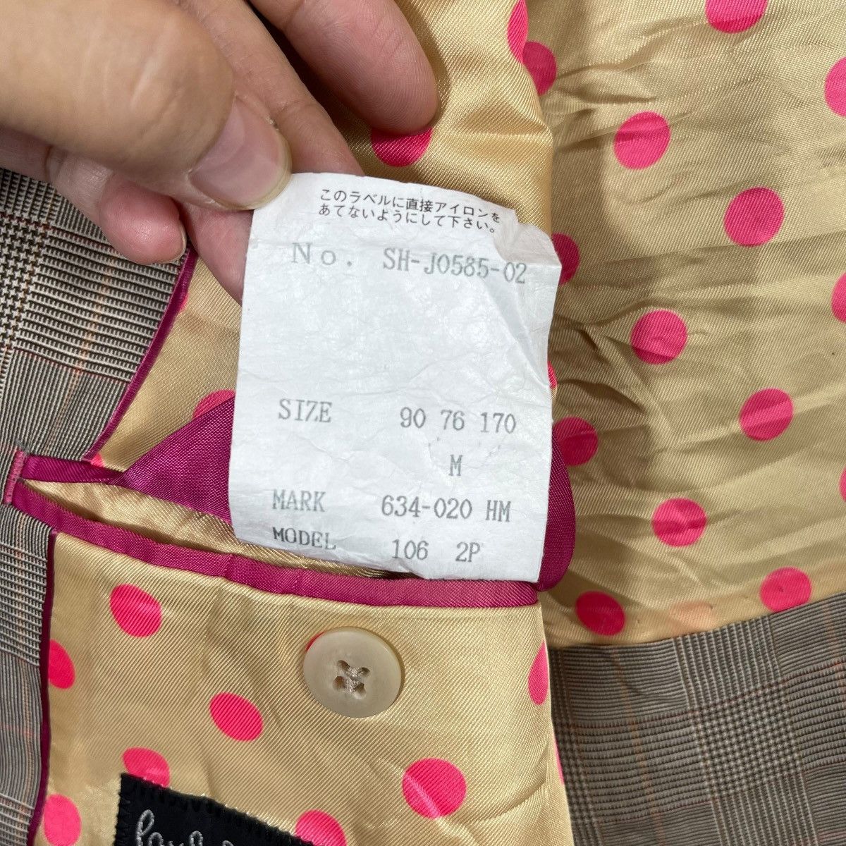 Paul Smith Paul Smith Collection Glen Plaid Blazer Polka Dot Lining Size 38R - 10 Thumbnail