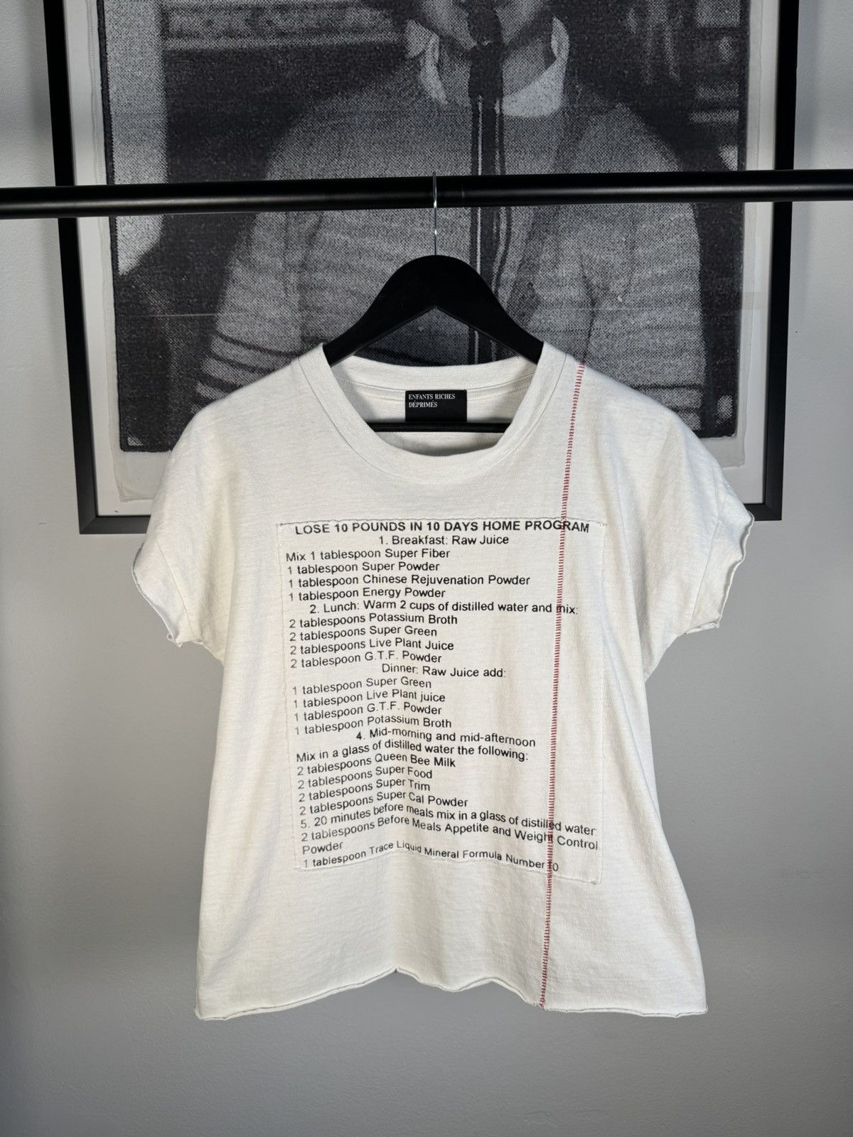 Enfants Riches Deprimes CONTROVERSIAL🚭 2024 "HOW TO LOSE 10 LBS" RECONSTRUCTED SHIRT Size US XL / EU 56 / 4 - 2 Thumbnail