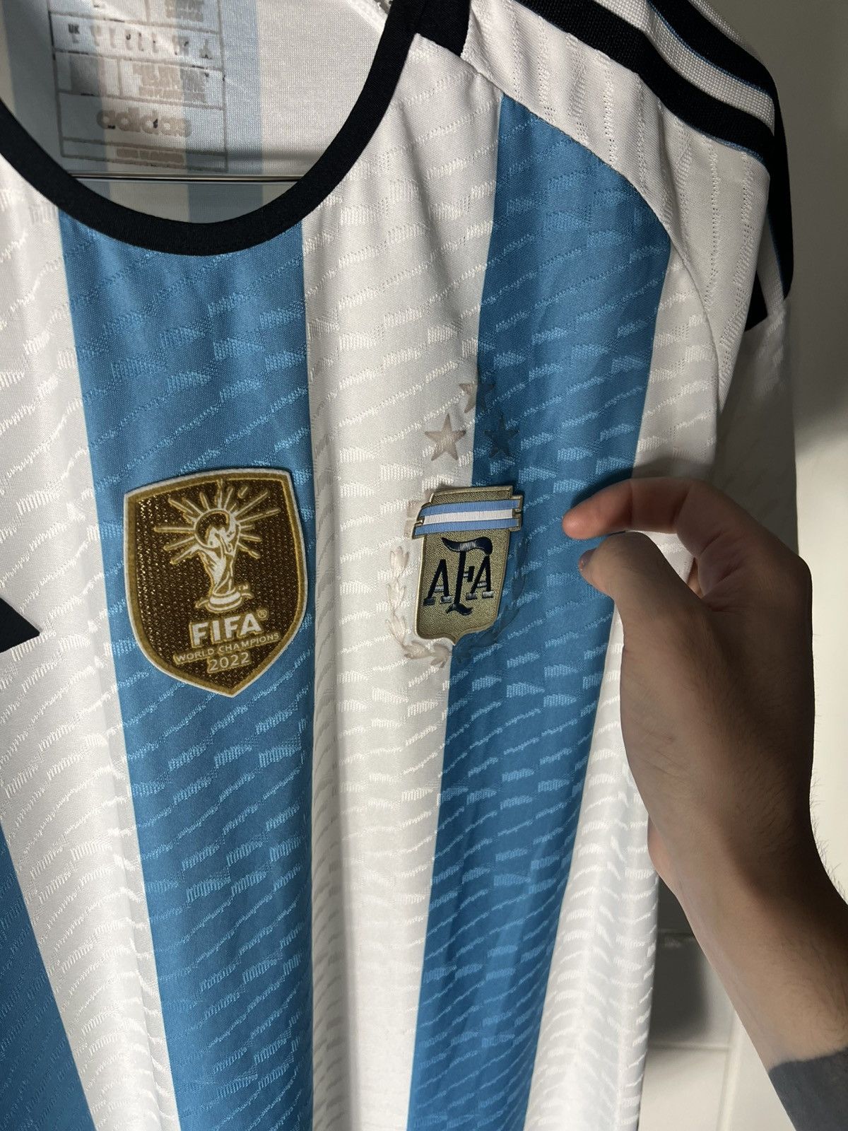 Vintage VERY RARE ADIDAS ARGENTINA SOCCER JERSEY RETRO BLOKE Y2K 90s Size US XL / EU 56 / 4 - 18 Thumbnail