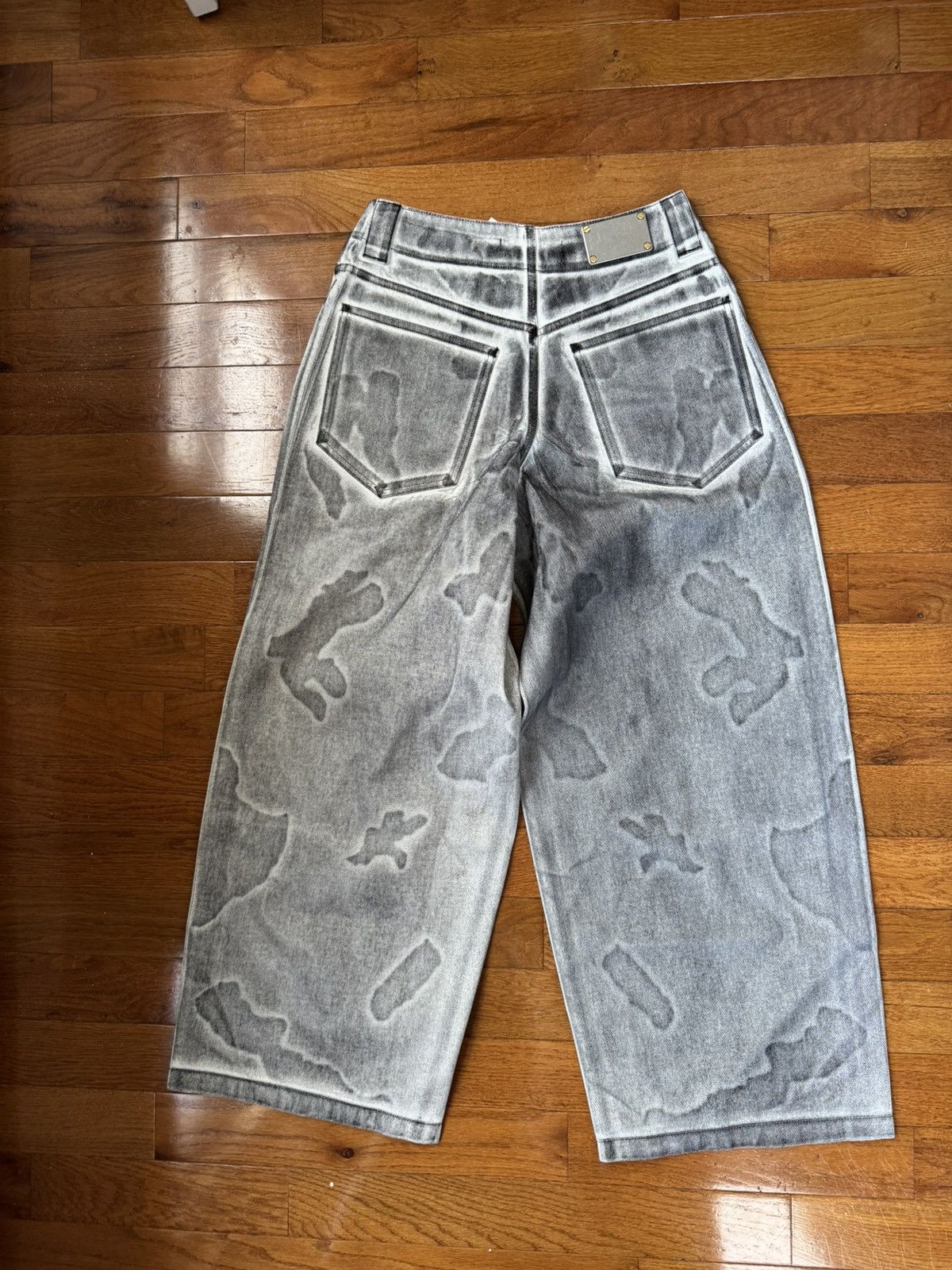Dion Lee Coated Baggy Jeans