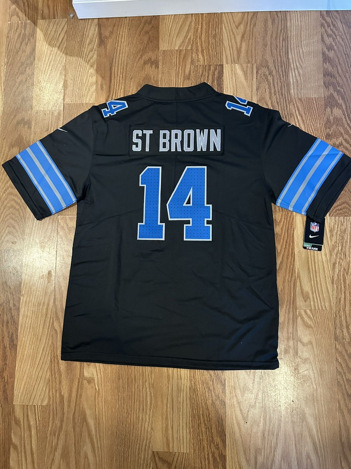 Nike NEW Amon-Ra St. Brown Lions Black Alternate Jersey NFL Large Size US L / EU 52-54 / 3 - 1 Thumbnail