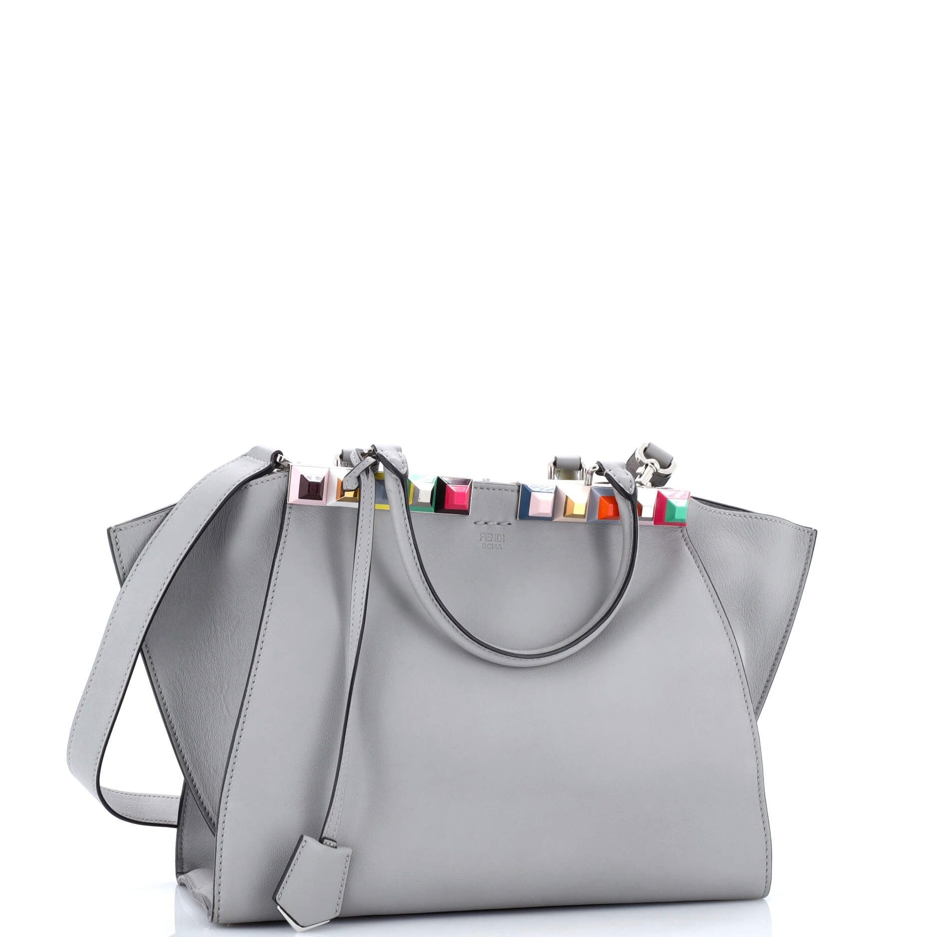 Fendi Petite 3Jours Bag Studded Leather Size ONE SIZE - 1 Thumbnail