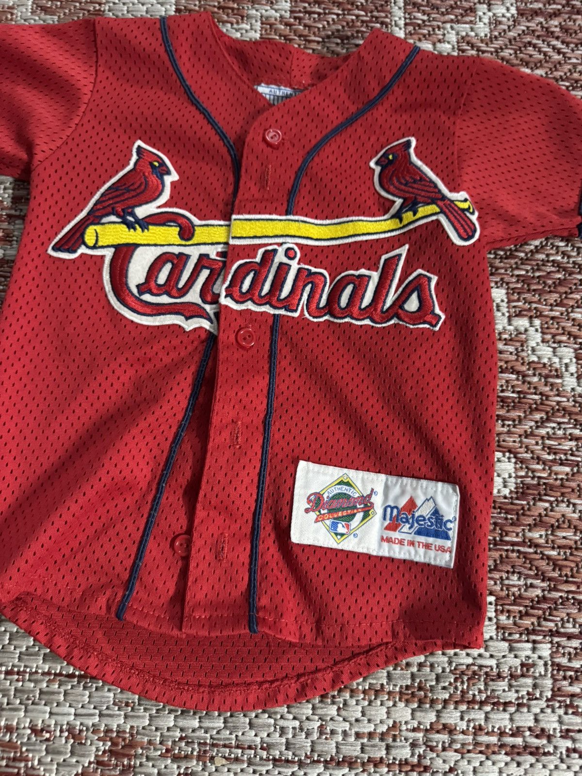 Majestic St. Louis Cardinals Kids Jersey 5T Red Mesh Size US XXS / EU 40 - 2 Thumbnail