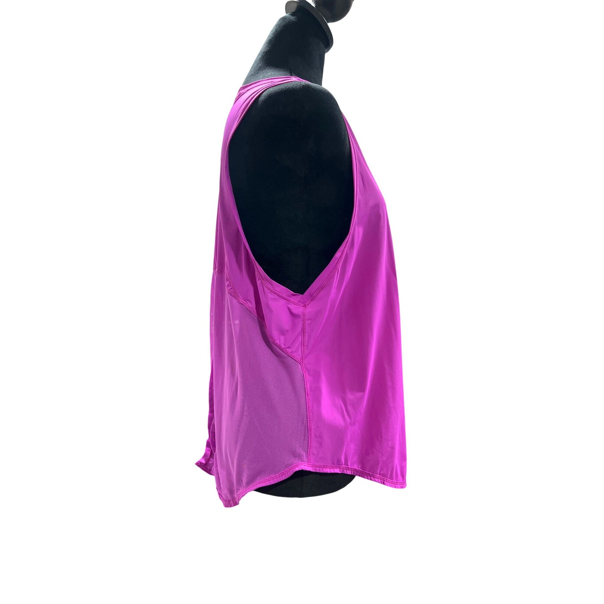 Other Women's Purple Open-Back Tie Workout Tank Top Sheer Mesh Pan Size L / US 10 / IT 46 - 6 Thumbnail