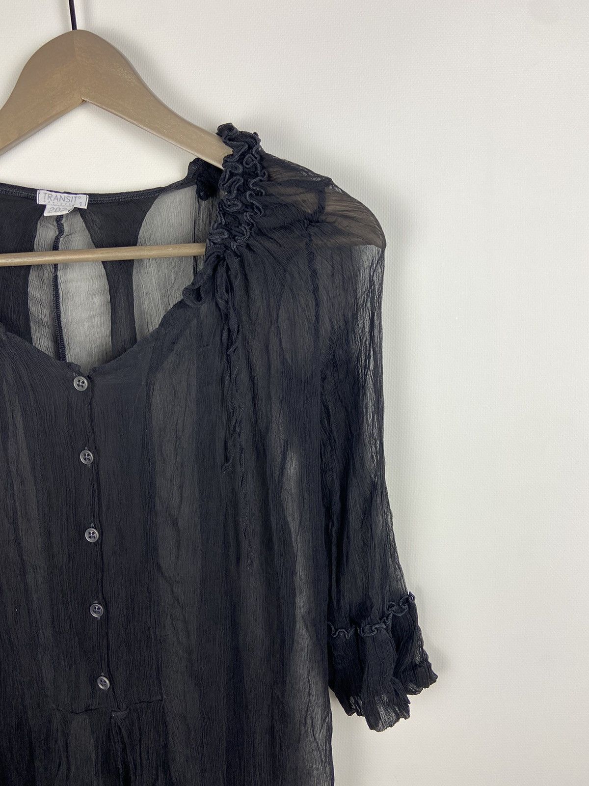 Transit × Vintage Vintage Transit Par Such Avant-Garde Silk Transparent Dress Size S / US 4 / IT 40 - 3 Thumbnail