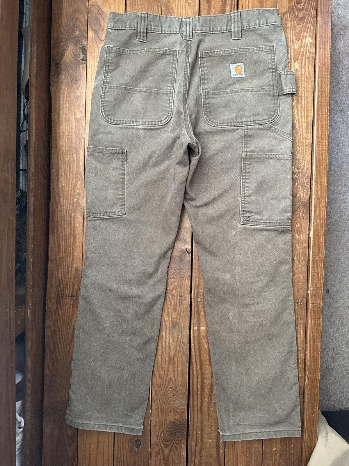 Carhartt × Vintage Vintage Carhartt Green Double Knee Carpenter Pants Size US 32 / EU 48 - 3 Thumbnail