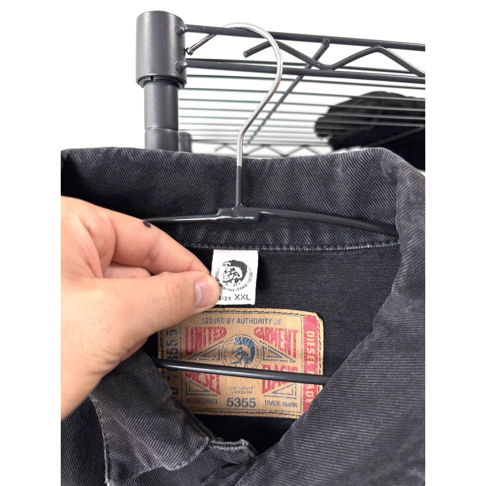 Diesel 💥Rare! Vintage Diesel Denim Jacket Archive Leather Patch Size US XXL / EU 58 / 5 - 11 Thumbnail