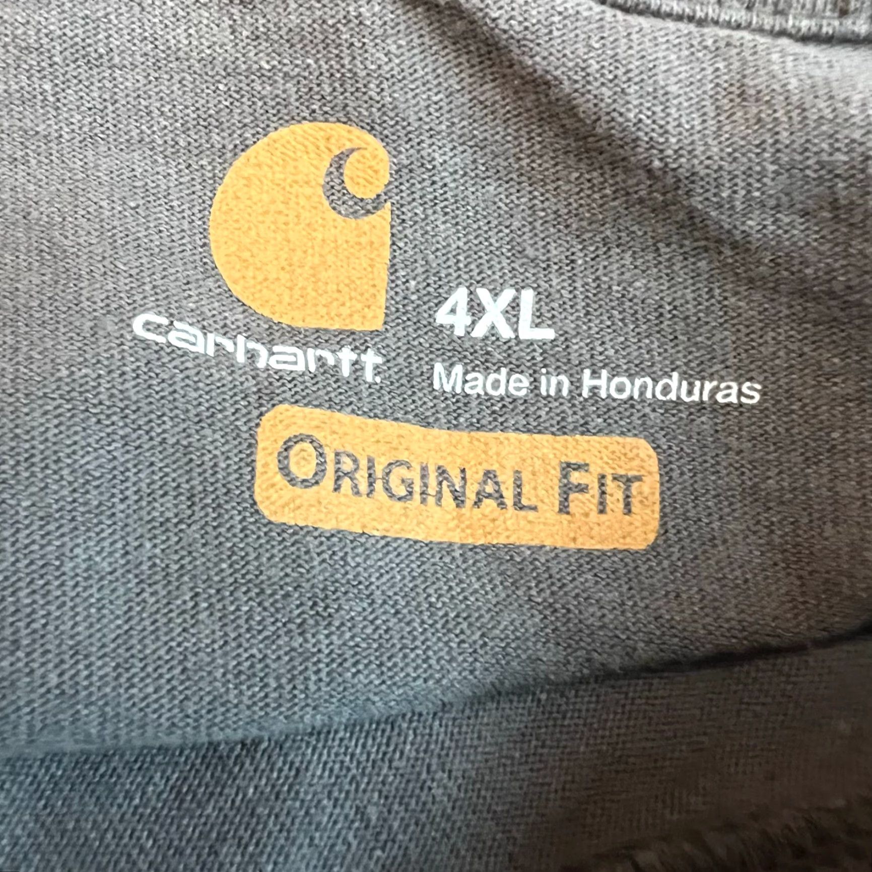 Carhartt VINTAGE Carhartt Original Fit K87 Pocket T Shirt Mens 4XL Gray Distressed Size US XXL / EU 58 / 5 - 5 Thumbnail