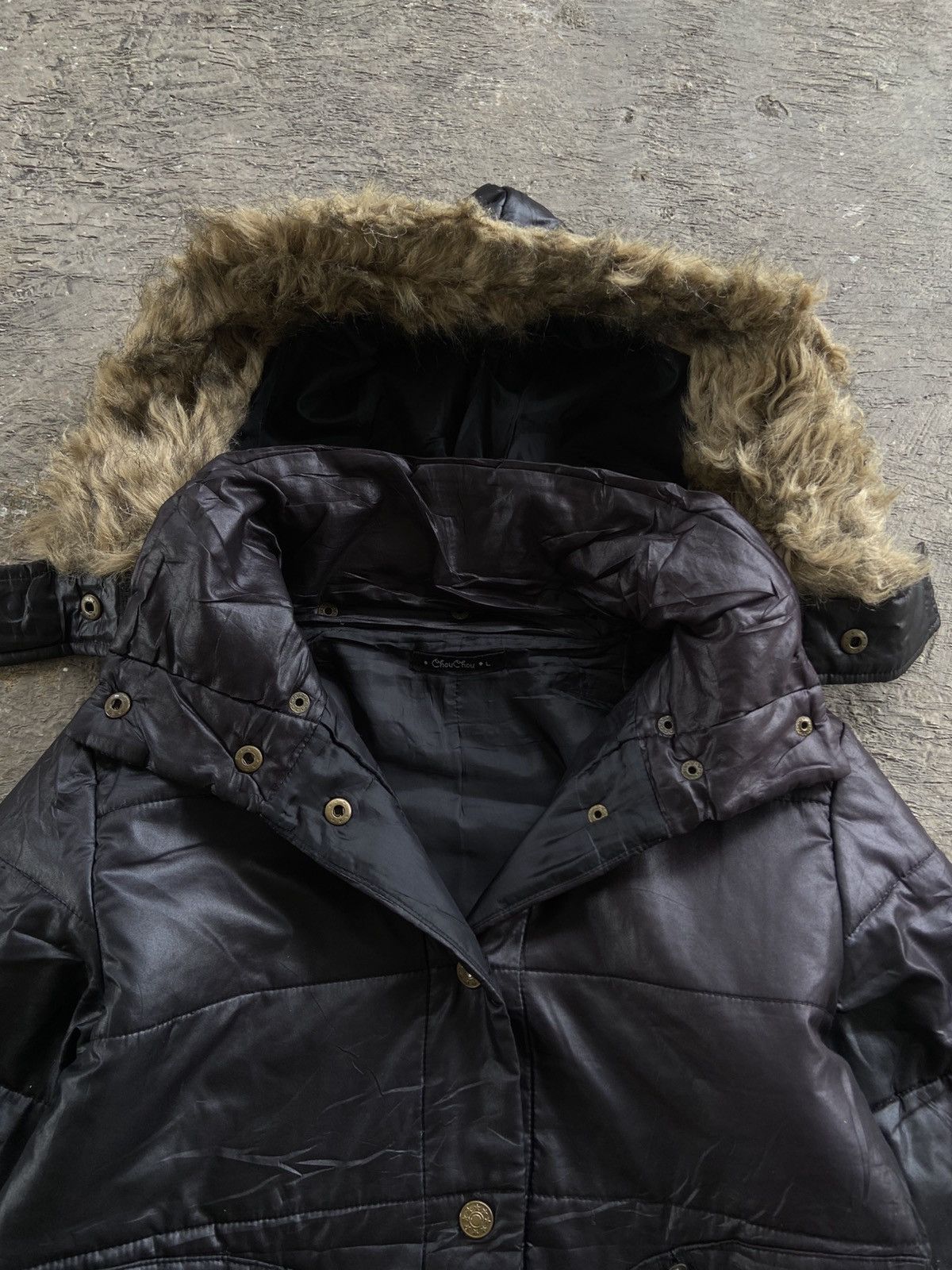 Japanese Brand 2000s ChouChou - Vkei Style Boxy Fur Jacket Size M / US 6-8 / IT 42-44 - 5 Thumbnail