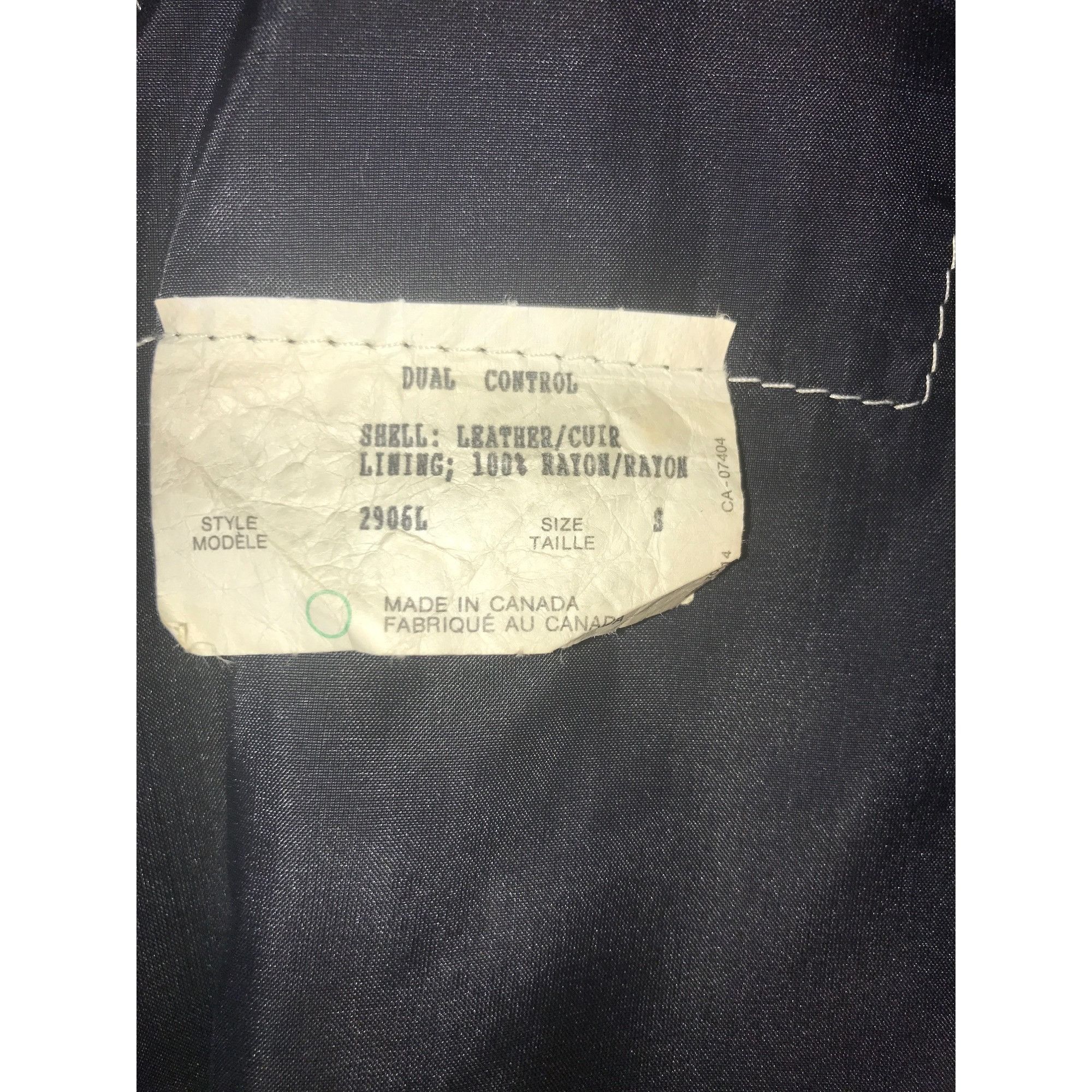 Vintage Canadian Made Men's Black Crinkled Leather Duster Buster Size US S / EU 44-46 / 1 - 3 Thumbnail
